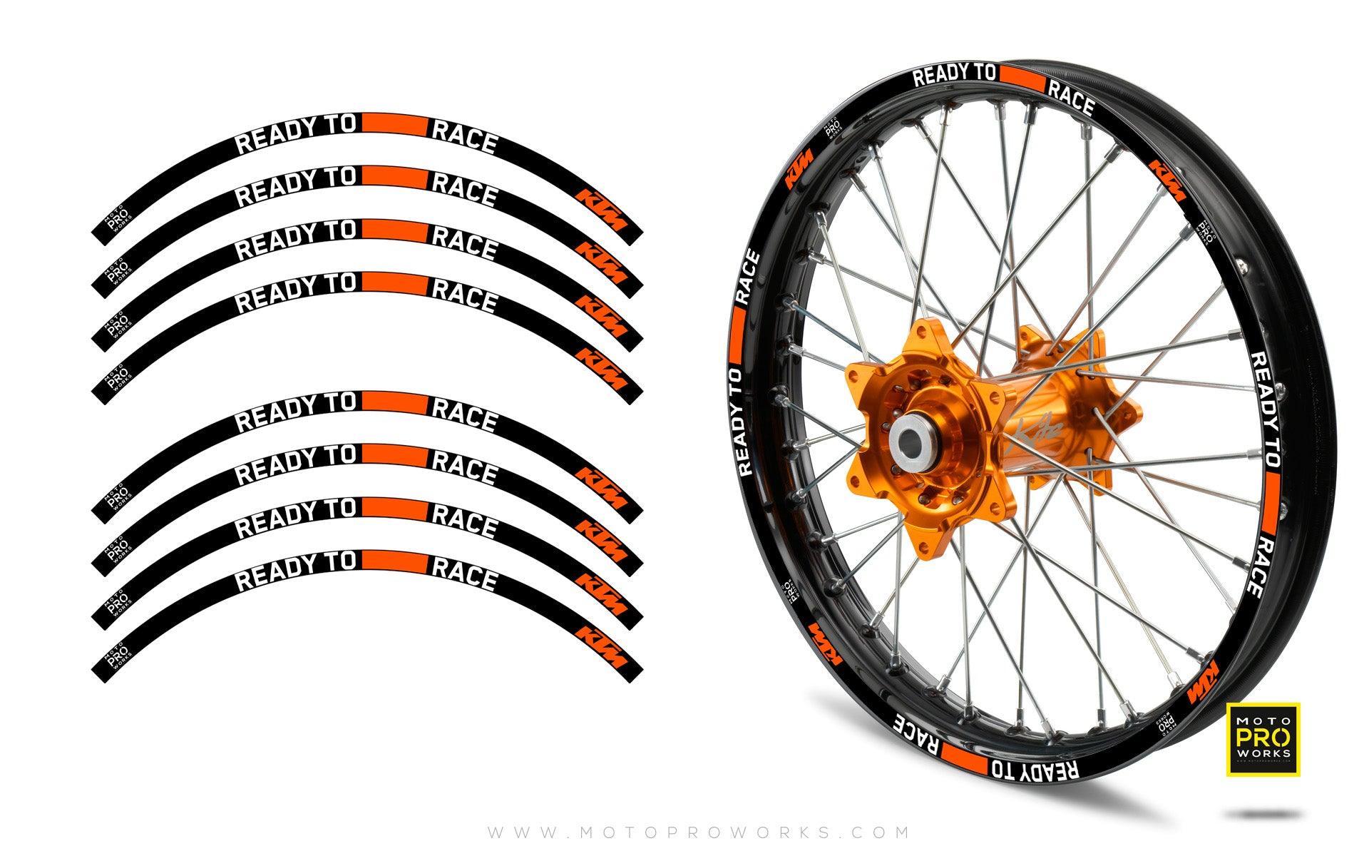 Rim Stripes - KTM "Ready To Race 2022" (Black) - MotoProWorks