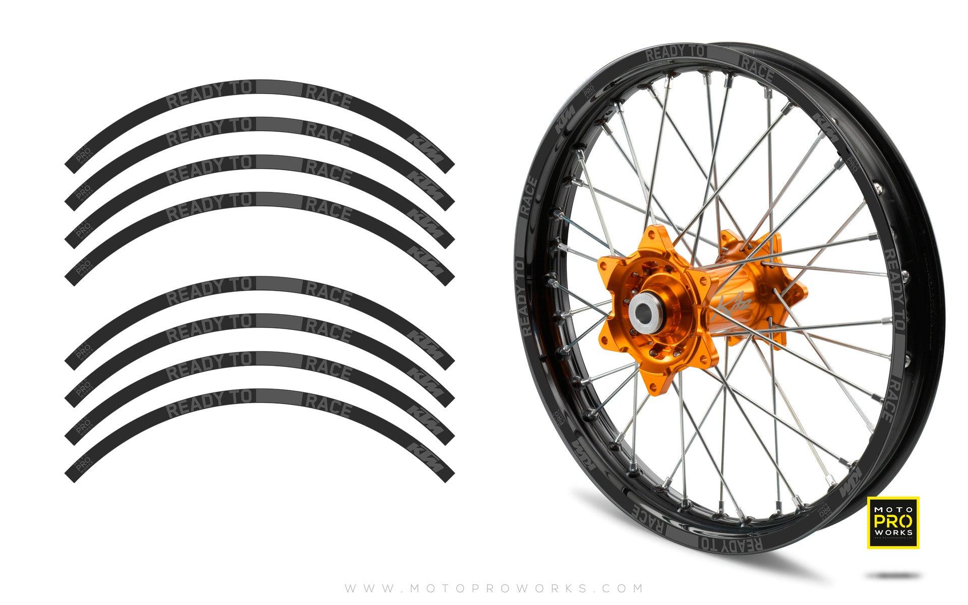 Rim Stripes - KTM "Ready To Race 2022" (Grey) - MotoProWorks