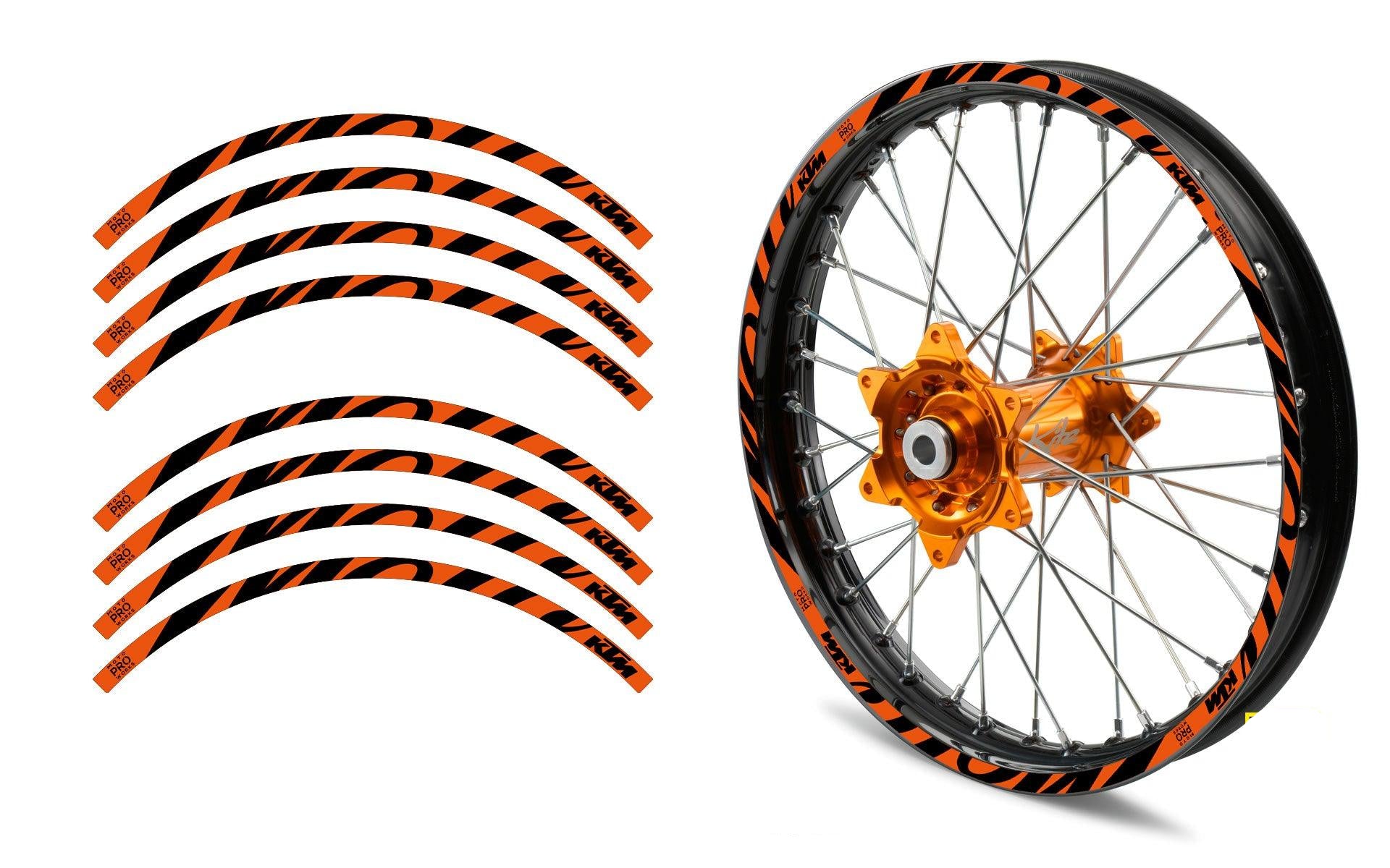Rim Stripes - KTM "Script" (Orange) - MotoProWorks