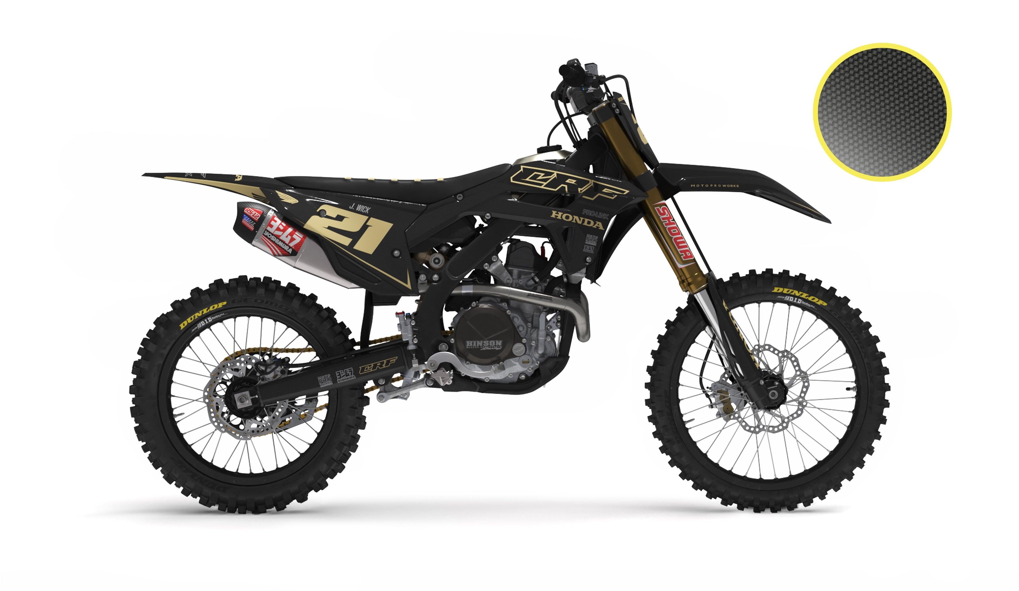 Honda GRAPHICS - "Prestige" (Carbon/Black) - MotoProWorks