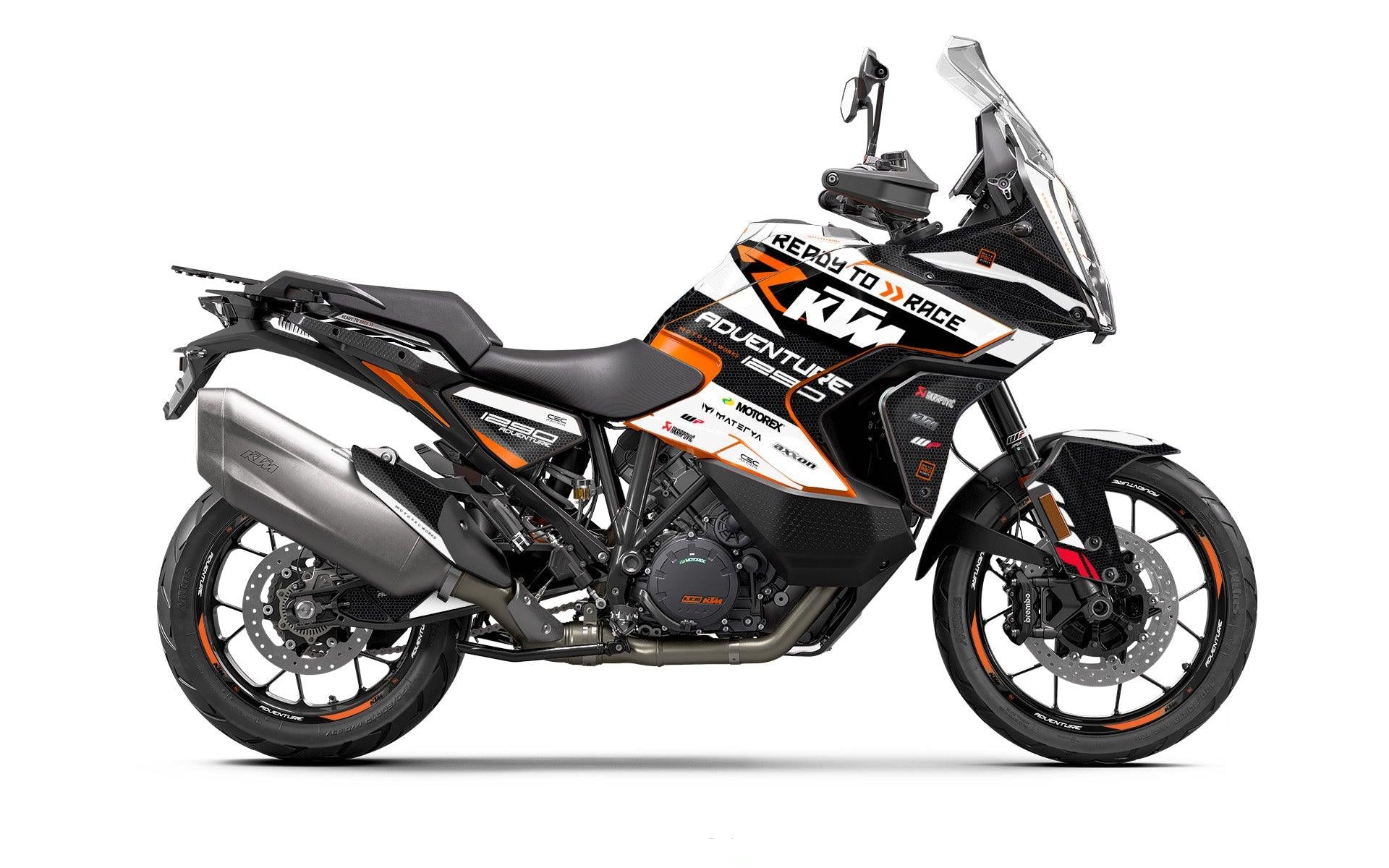 KTM 1290 Super Adventure GRAPHICS - "RR-Tech" (White) - MotoProWorks