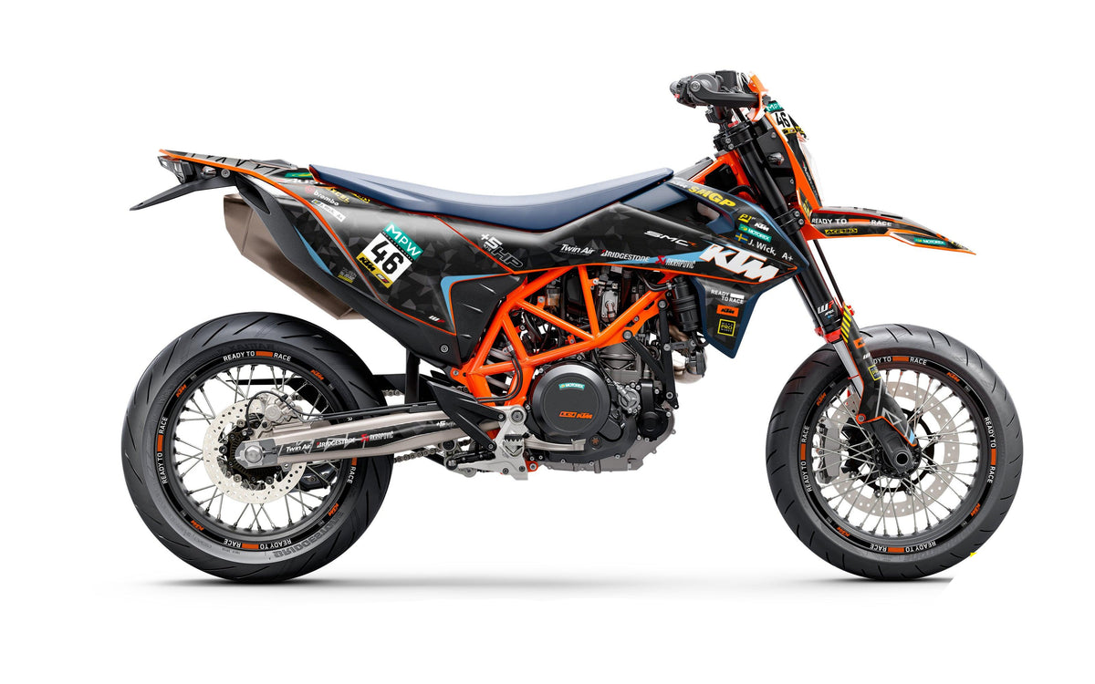 KTM GRAPHICS - 690 SMC-R "SMGP" (Black/Pattern) - MotoProWorks