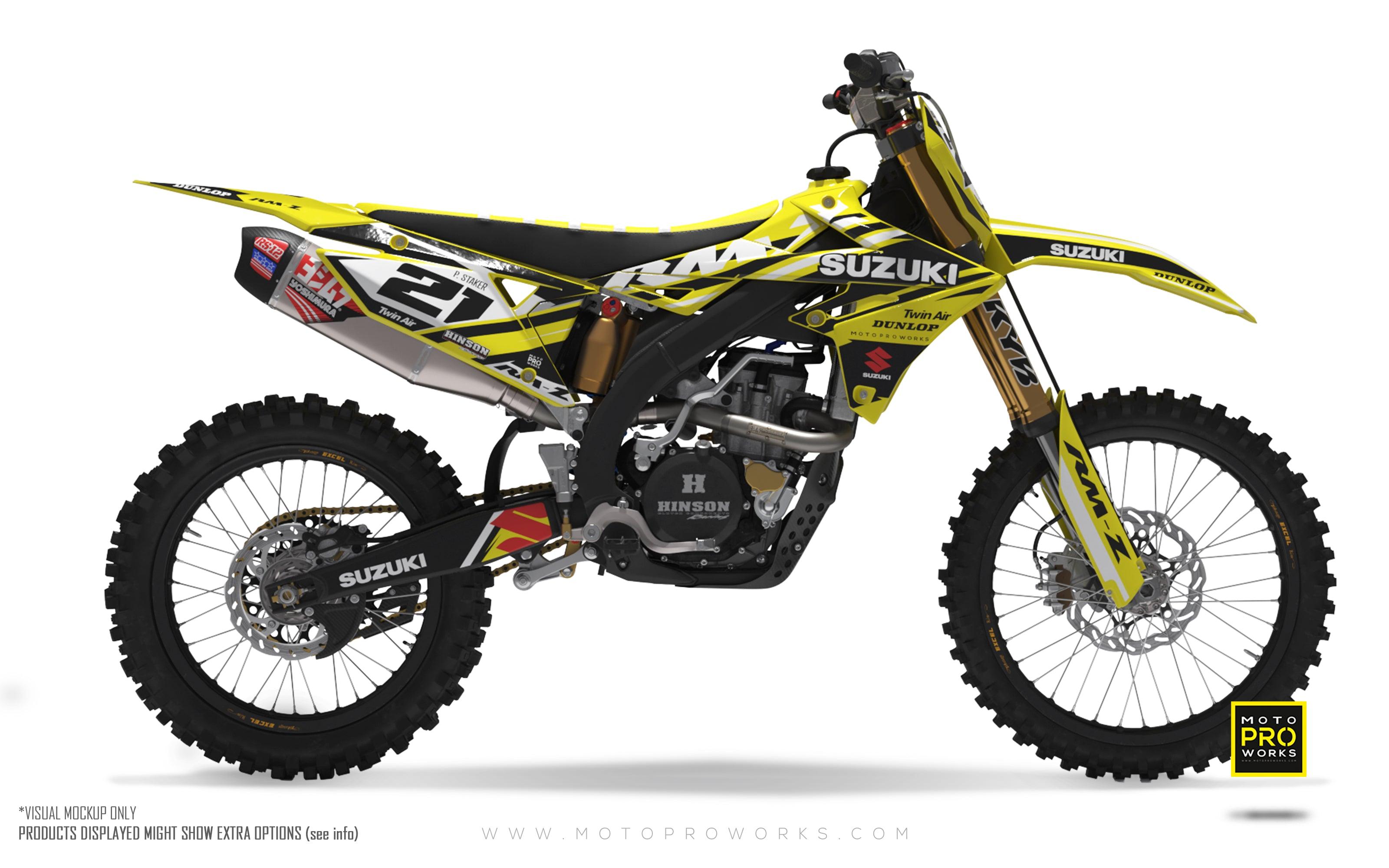 Suzuki GRAPHICS - "Eruption" yellow - MotoProWorks