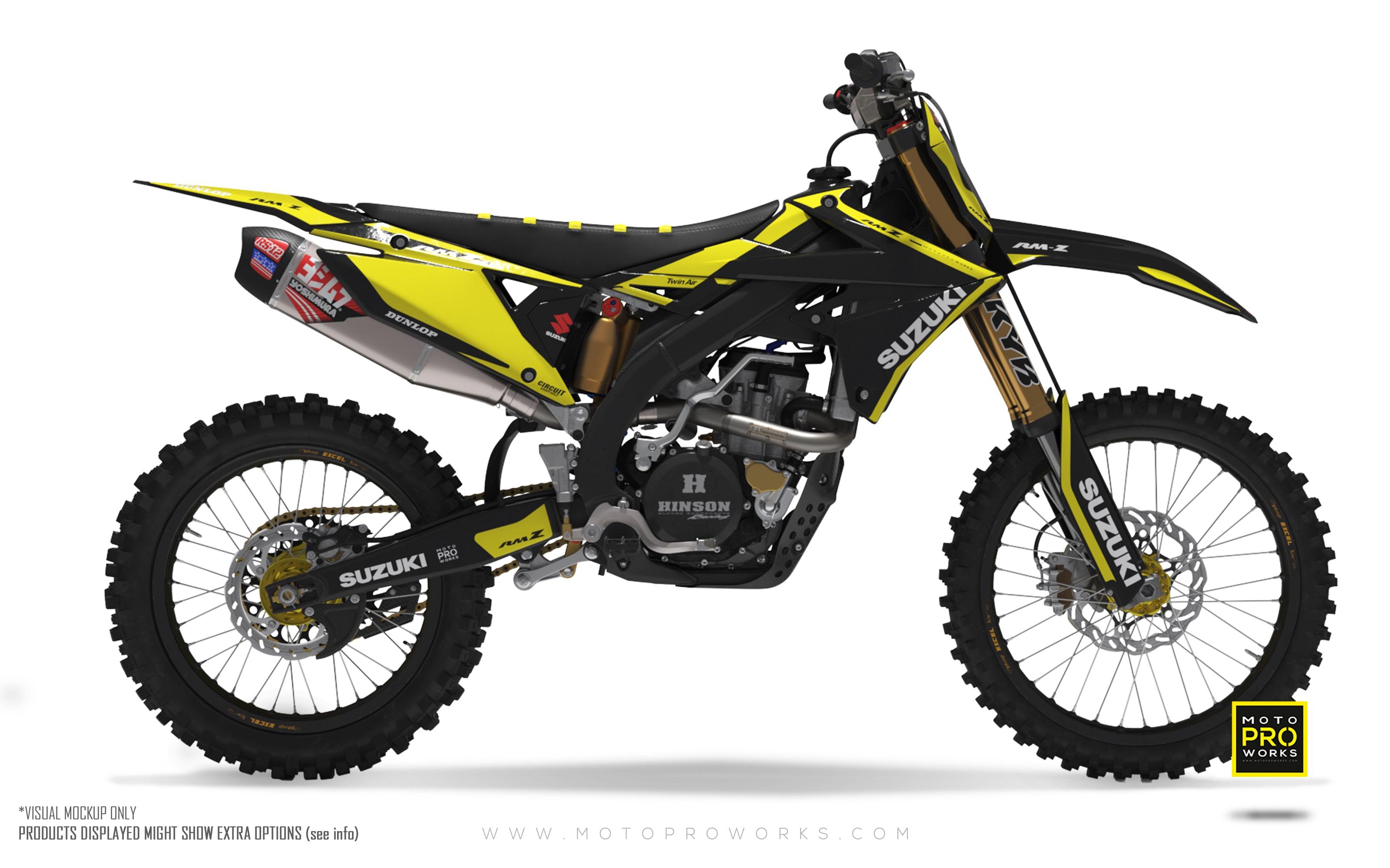 Suzuki GRAPHICS - "Trail" black yellow - MotoProWorks