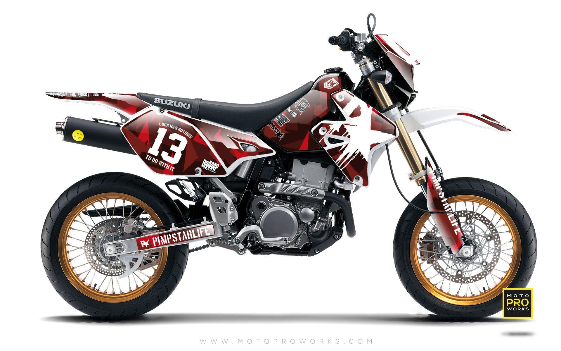 Suzuki GRAPHIC KIT - "M90" (ruby) - MotoProWorks | Decals and Bike Graphic kit