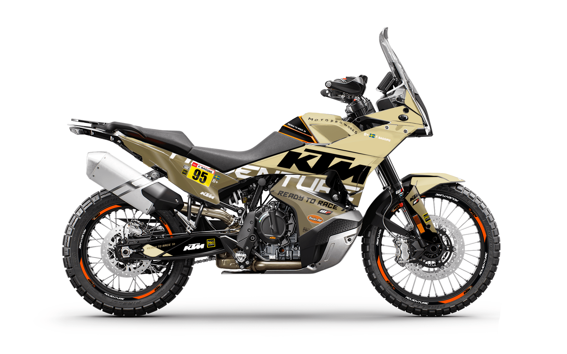 KTM 790/890 Adventure R/S 2023-2024 GRAPHICS - "Waypointer" (Sand) - MotoProWorks