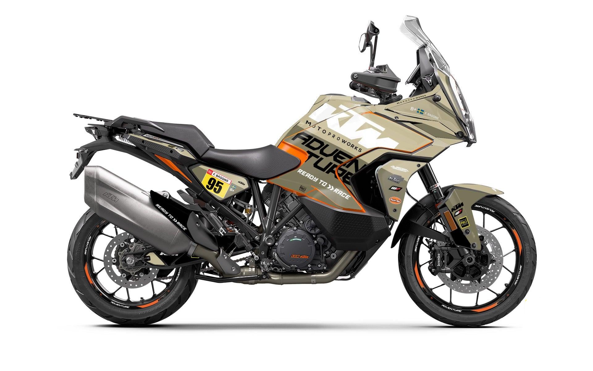 KTM 1290 Super Adventure 2021-2024 GRAPHICS - "Waypointer" (Sand) - MotoProWorks