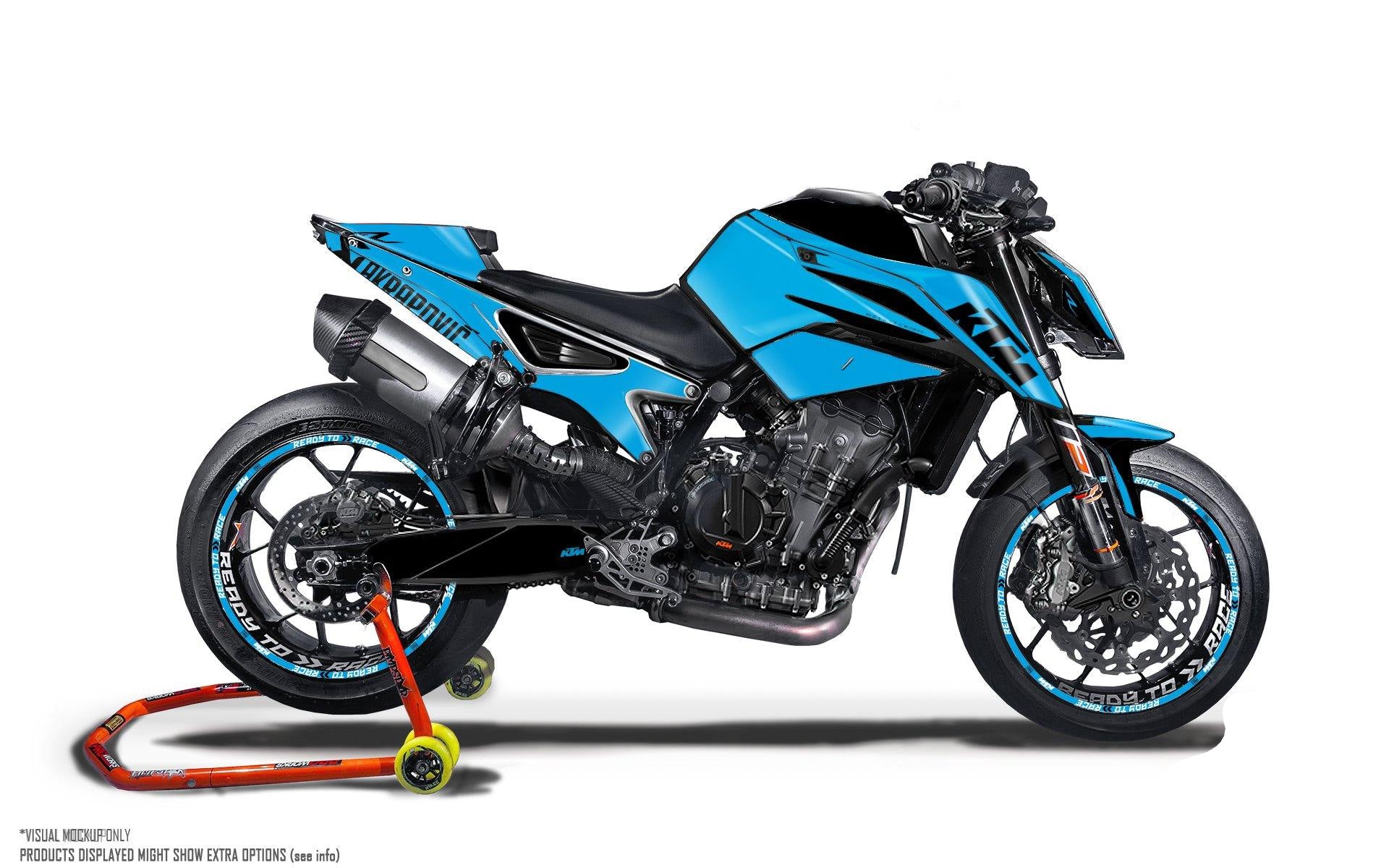 KTM 790/890 R Duke GRAPHIC KIT - "Armour" (Blue) - MotoProWorks | Decals and Bike Graphic kit