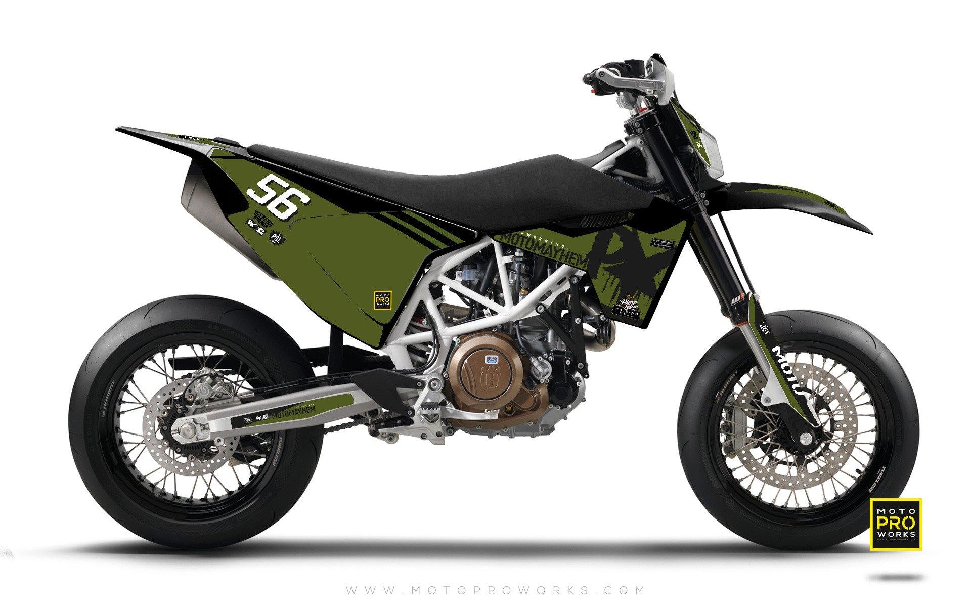 Husqvarna GRAPHIC KIT - "HOORAH" (green) - MotoProWorks | Decals and Bike Graphic kit