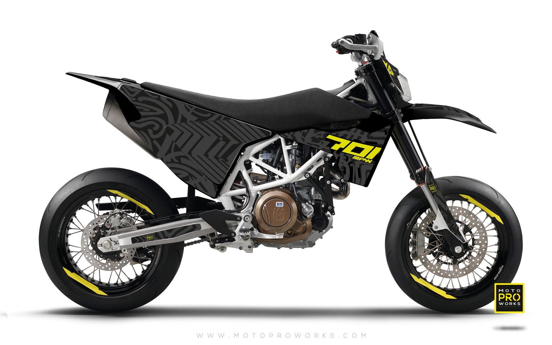 Husqvarna GRAPHIC KIT - "ZEBRA" (black) - MotoProWorks | Decals and Bike Graphic kit