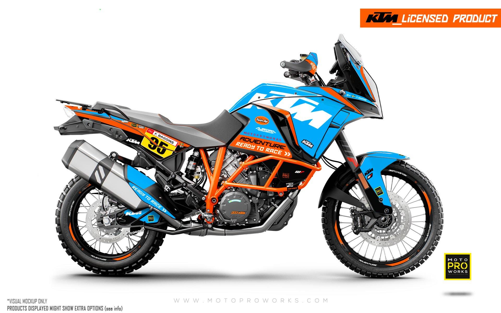 KTM 1290 Adventure GRAPHIC KIT - "Waypointer" (Ocean) - MotoProWorks | Decals and Bike Graphic kit