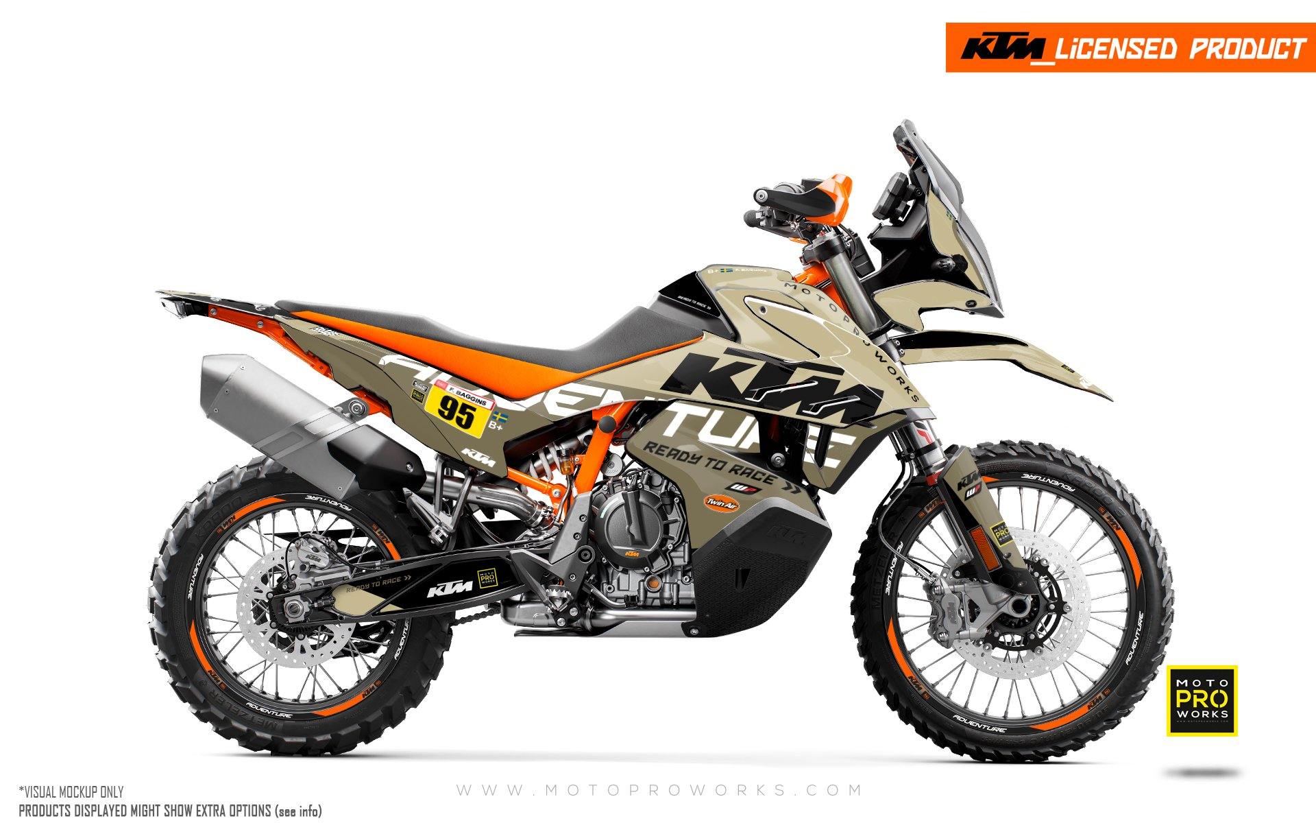 KTM 790/890 Adventure R/S GRAPHIC KIT - "Waypointer" (Sand) - MotoProWorks | Decals and Bike Graphic kit