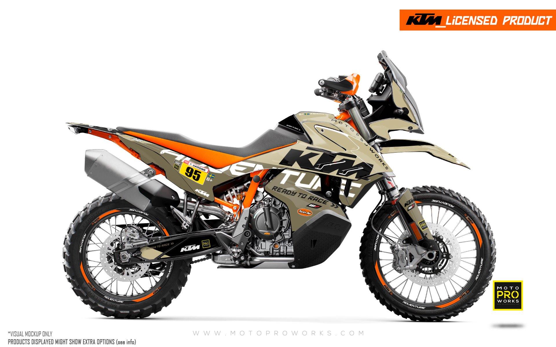 KTM 790/890 Adventure R/S GRAPHIC KIT - "Waypointer" (Sand) - MotoProWorks | Decals and Bike Graphic kit