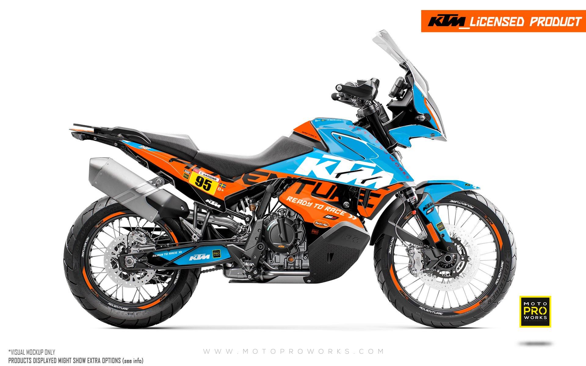 KTM 790/890 Adventure R/S GRAPHIC KIT - "Waypointer" (Ocean) - MotoProWorks | Decals and Bike Graphic kit