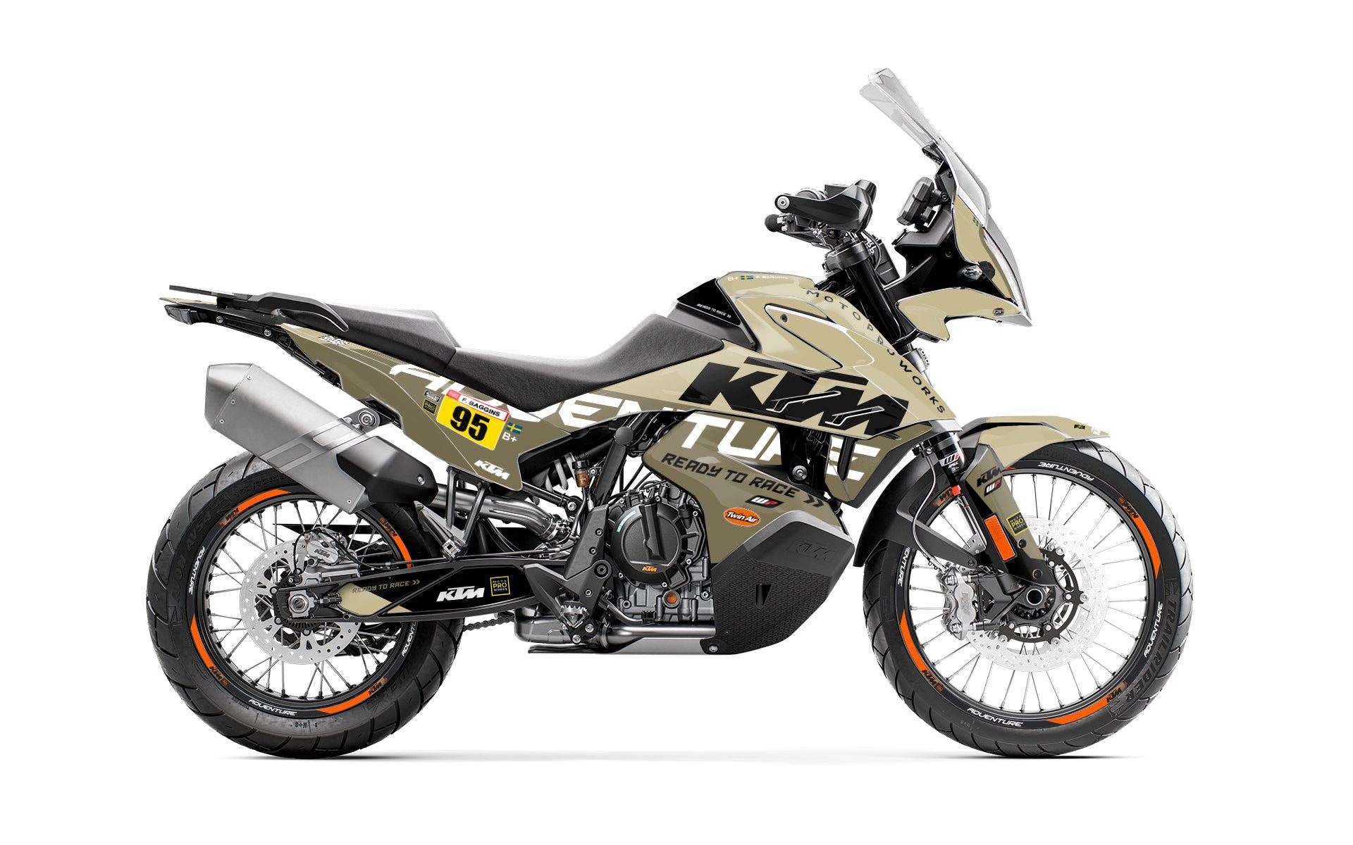 KTM 790/890 Adventure R/S GRAPHIC KIT - "Waypointer" (Sand) - MotoProWorks | Decals and Bike Graphic kit