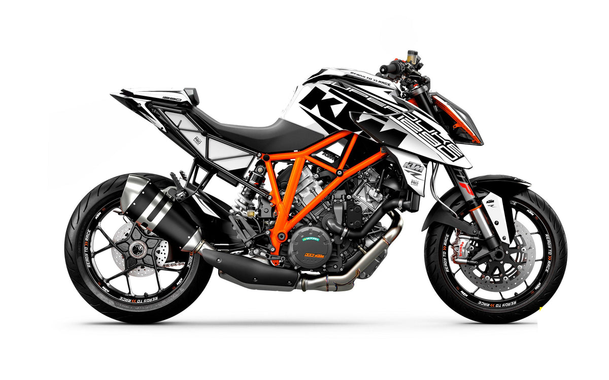 KTM 1290 Super Duke R 2014-2019 GRAPHICS - "Torque" (White/Black) - MotoProWorks