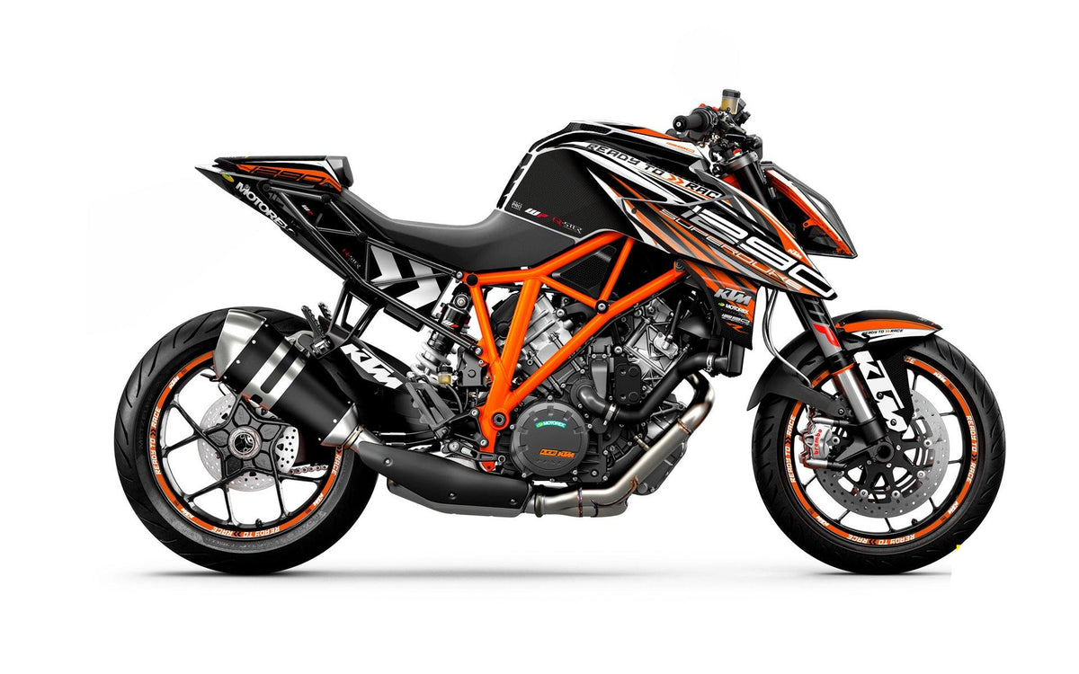 KTM 1290 Super Duke R GRAPHICS - "Vortex" (Black/Orange) - MotoProWorks