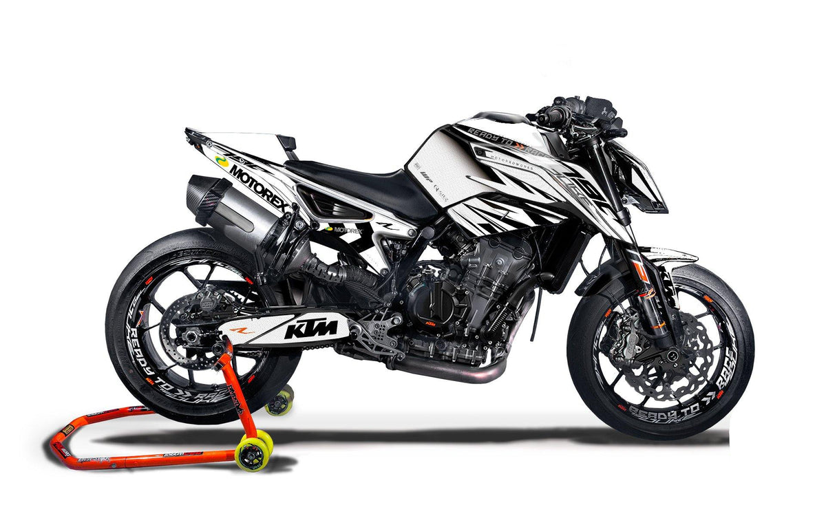 KTM 790/890 Duke GRAPHICS - "Vortex" (White) - MotoProWorks