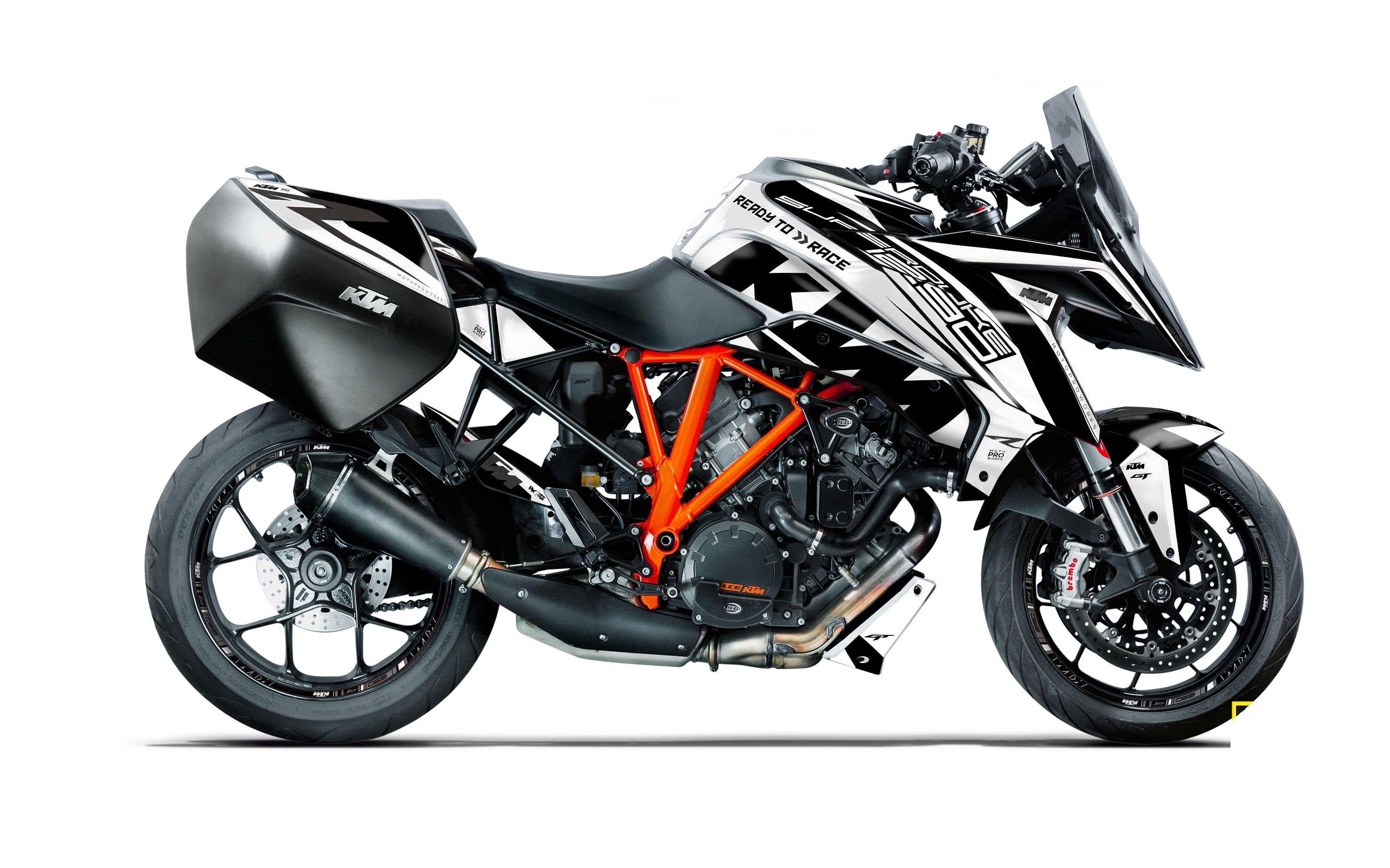 KTM 1290 Super Duke GT GRAPHICS - "Torque" (White/Black) - MotoProWorks