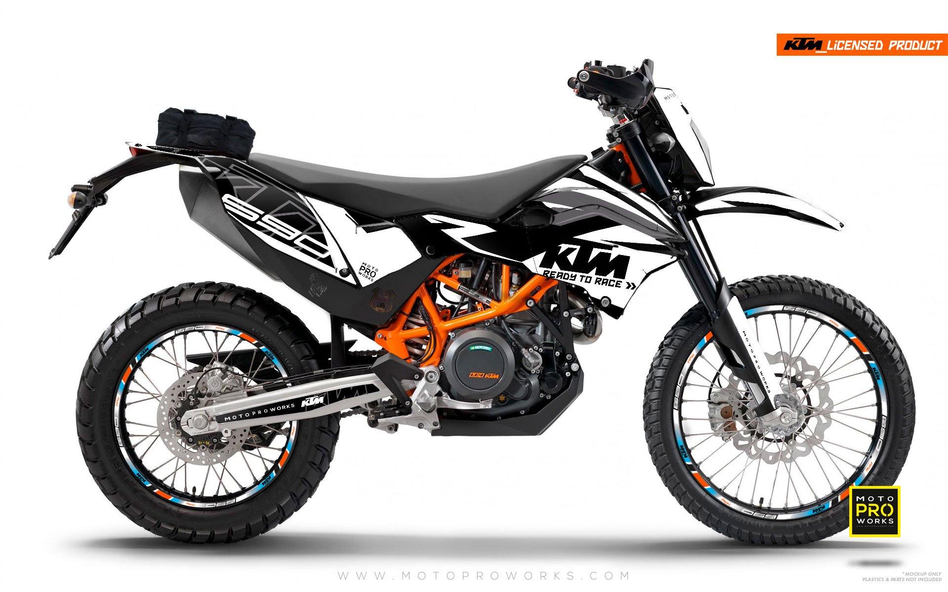 KTM GRAPHIC KIT - "ABSTRAKT" (black/white) - MotoProWorks | Decals and Bike Graphic kit