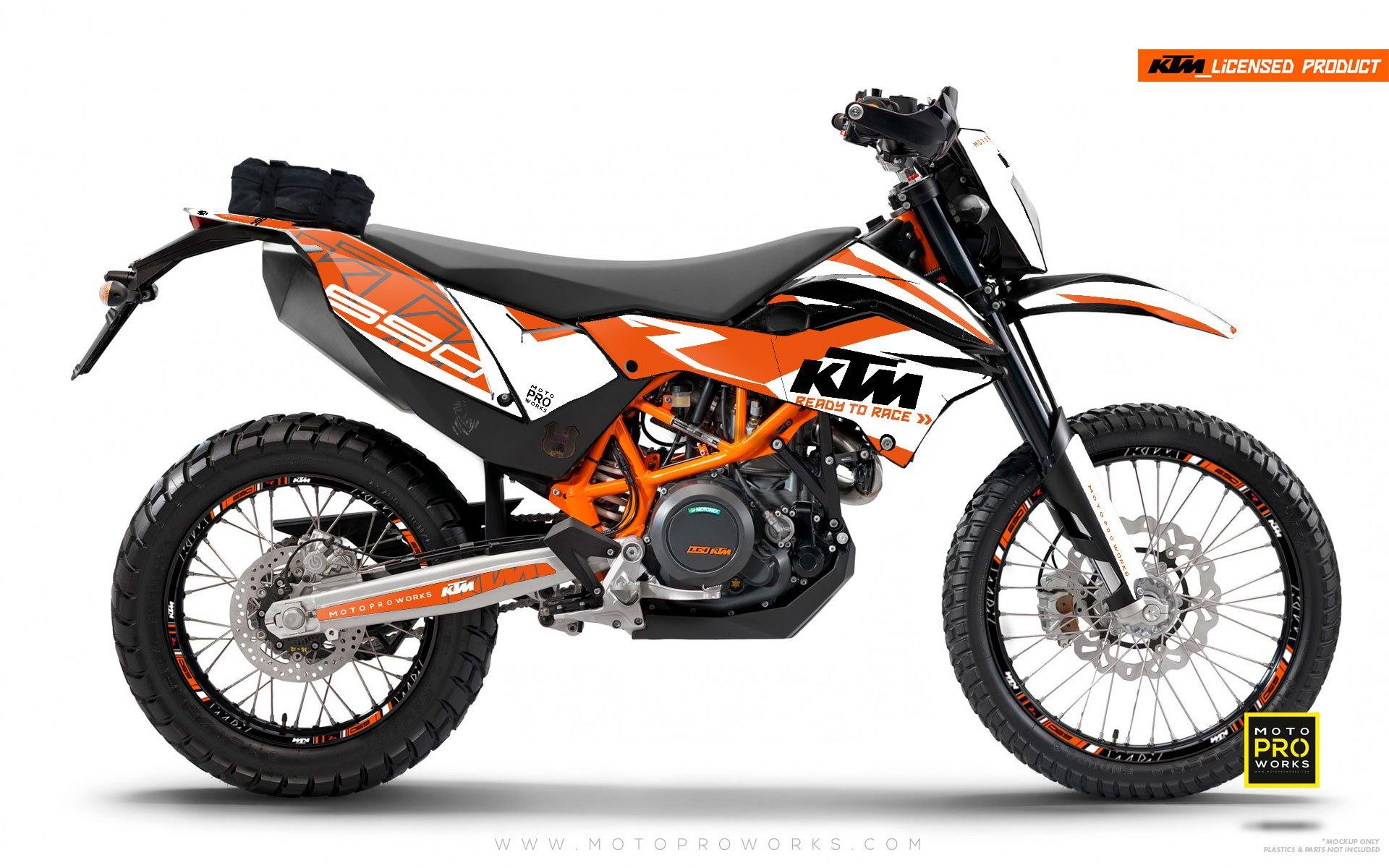 KTM GRAPHIC KIT - "ABSTRAKT" (orange/white) - MotoProWorks | Decals and Bike Graphic kit