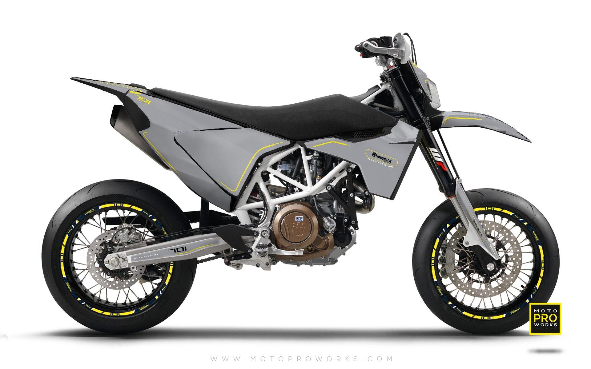 Husqvarna GRAPHIC KIT - "ARROW" (Primer) - MotoProWorks | Decals and Bike Graphic kit