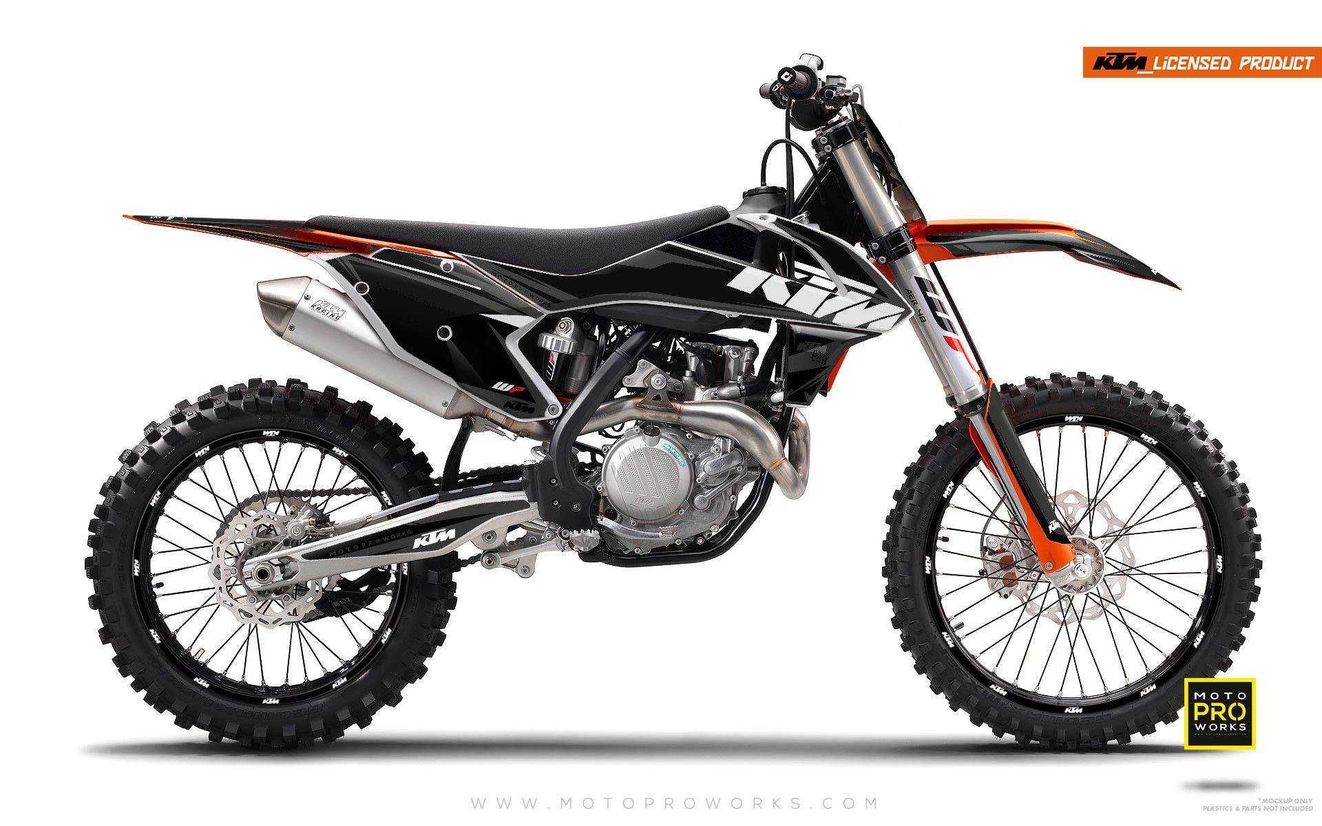 KTM GRAPHIC KIT - "EDGE" (black/grey) - MotoProWorks | Decals and Bike Graphic kit