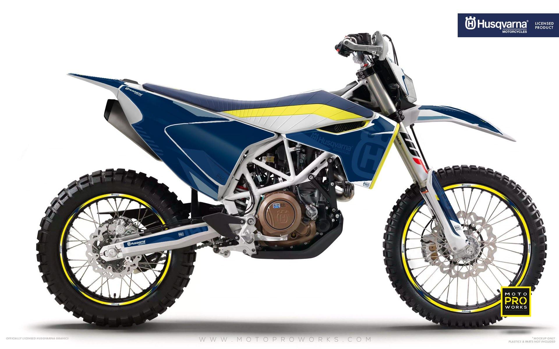 Husqvarna GRAPHIC KIT - "FACTOR" (Blue) - MotoProWorks | Decals and Bike Graphic kit