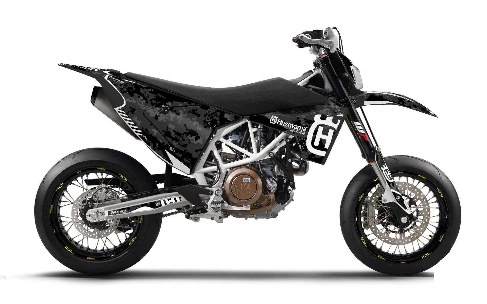 Husqvarna GRAPHIC KIT - "FACTOR" (Marpatcamo/grey) - MotoProWorks | Decals and Bike Graphic kit