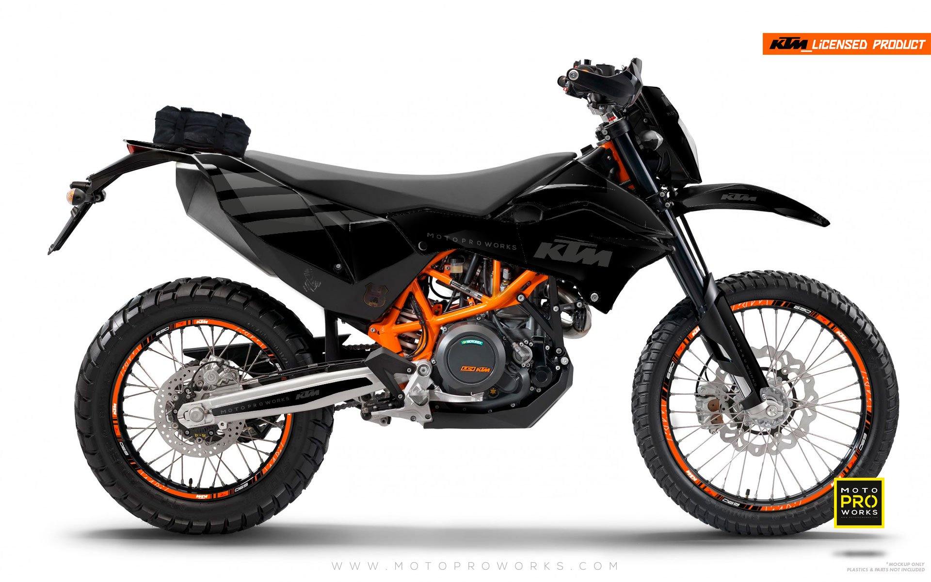 KTM GRAPHIC KIT - "FLAT ICON" (darkgrey) - MotoProWorks | Decals and Bike Graphic kit