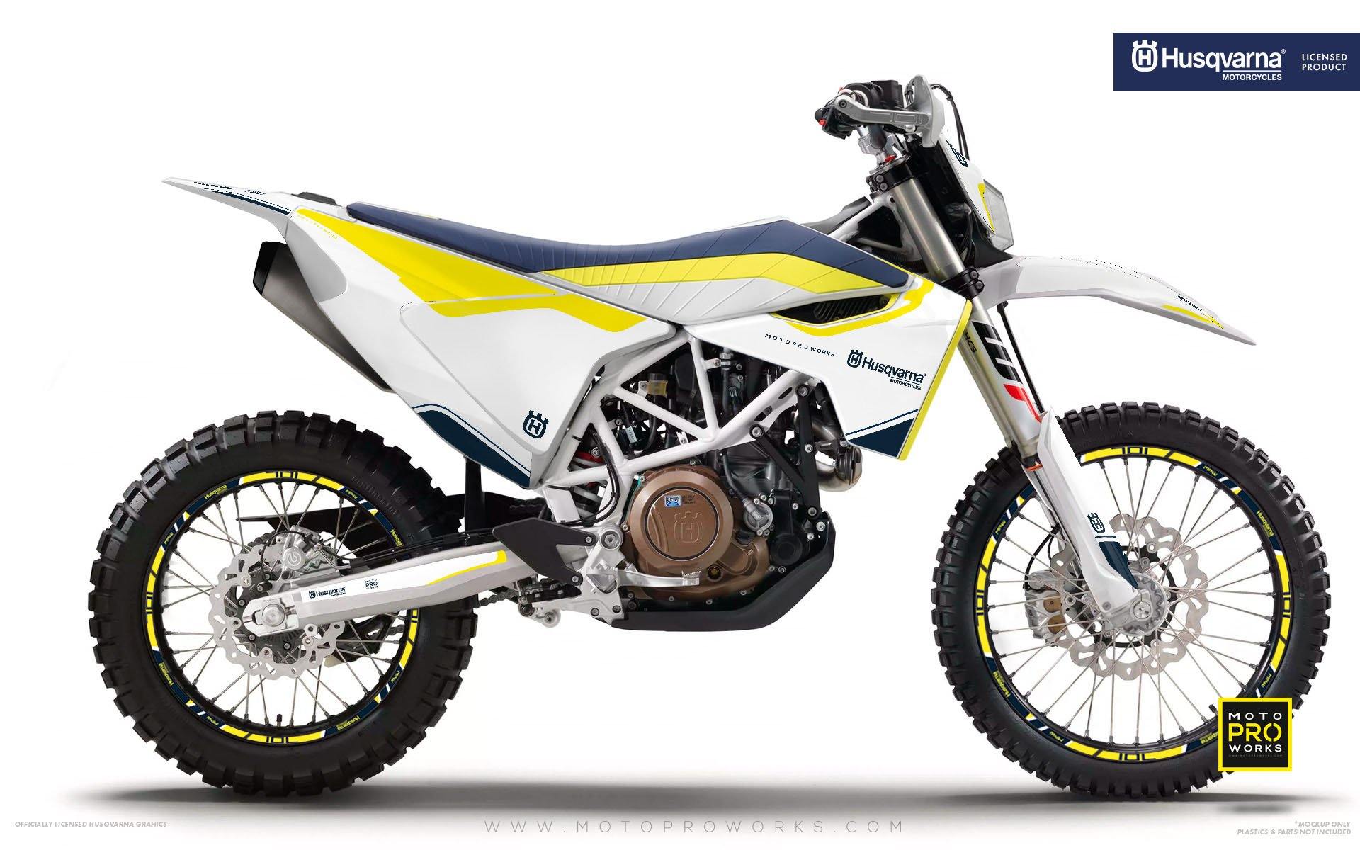 Husqvarna GRAPHIC KIT - "HERITAGE" (White) - MotoProWorks | Decals and Bike Graphic kit