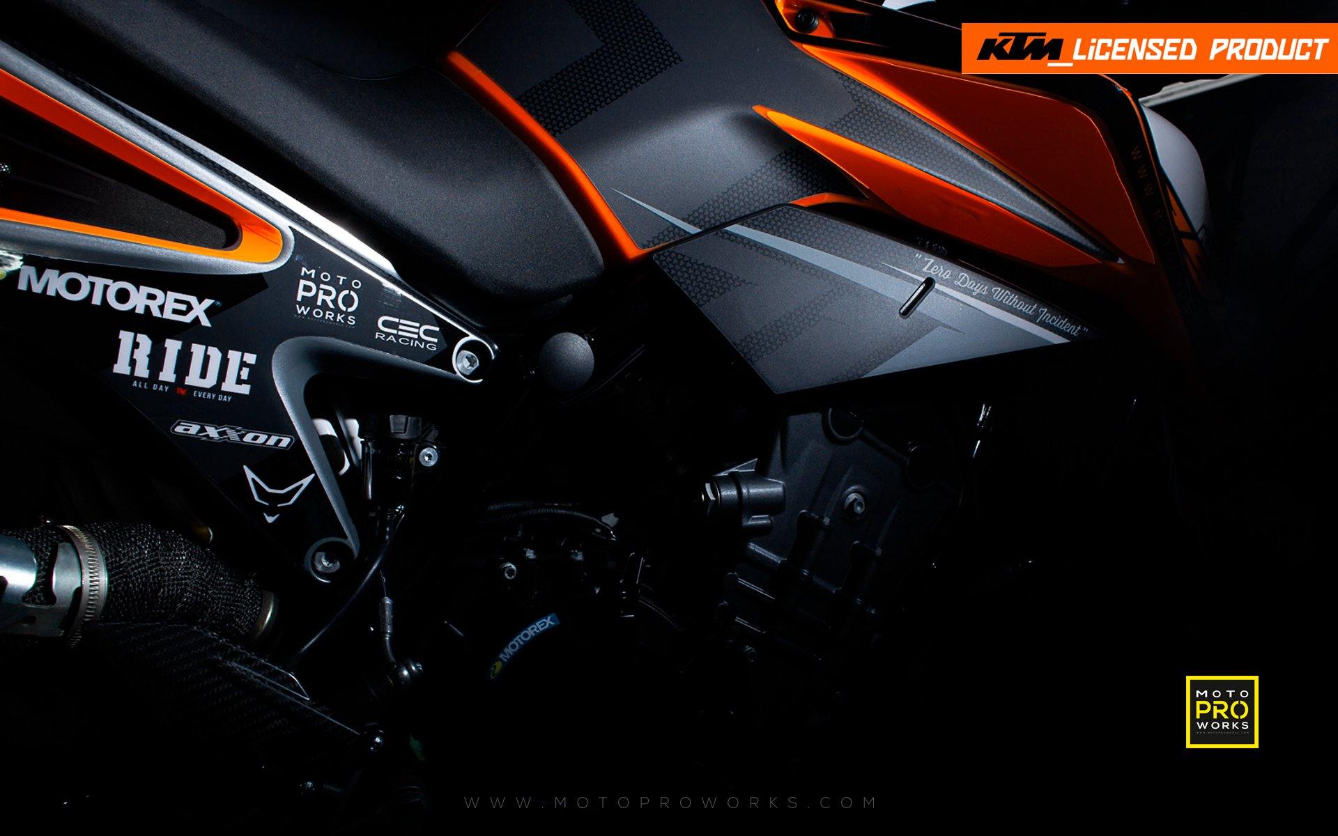 KTM 790 Duke GRAPHIC KIT - "Rasorblade" (Black/Orange) - MotoProWorks | Decals and Bike Graphic kit