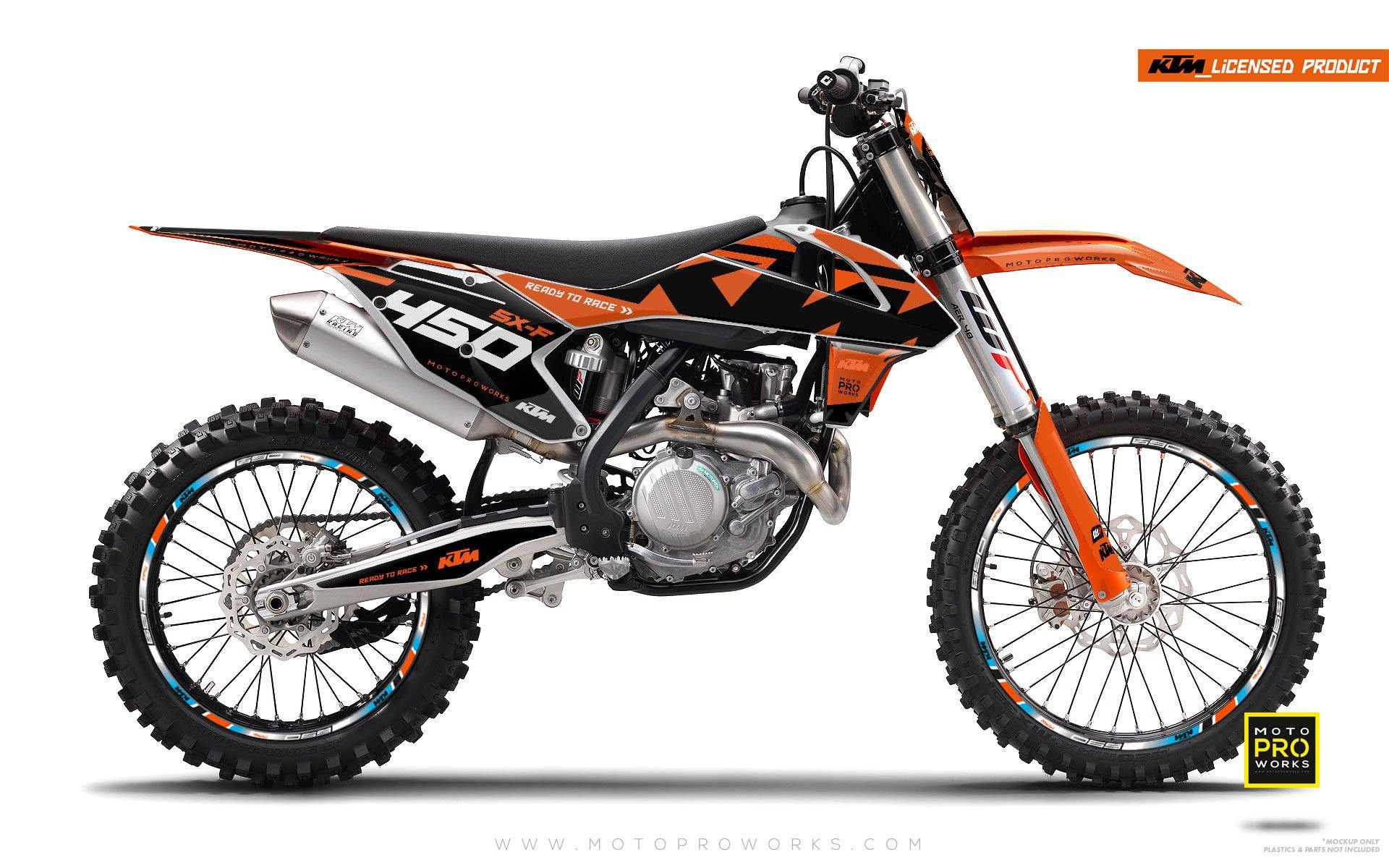 KTM GRAPHIC KIT - "READYONE" (orange/black) - MotoProWorks | Decals and Bike Graphic kit