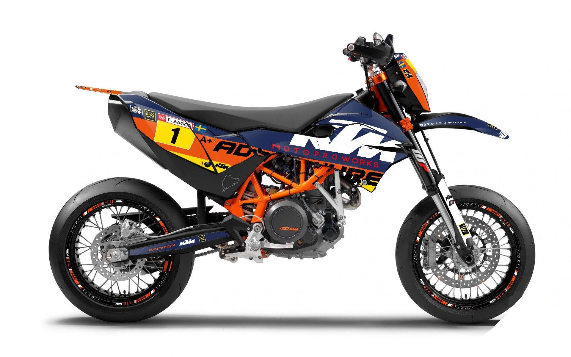KTM GRAPHIC KIT - "WAYPOINTER" (dawn) - MotoProWorks |Β Decals and Bike Graphic kit