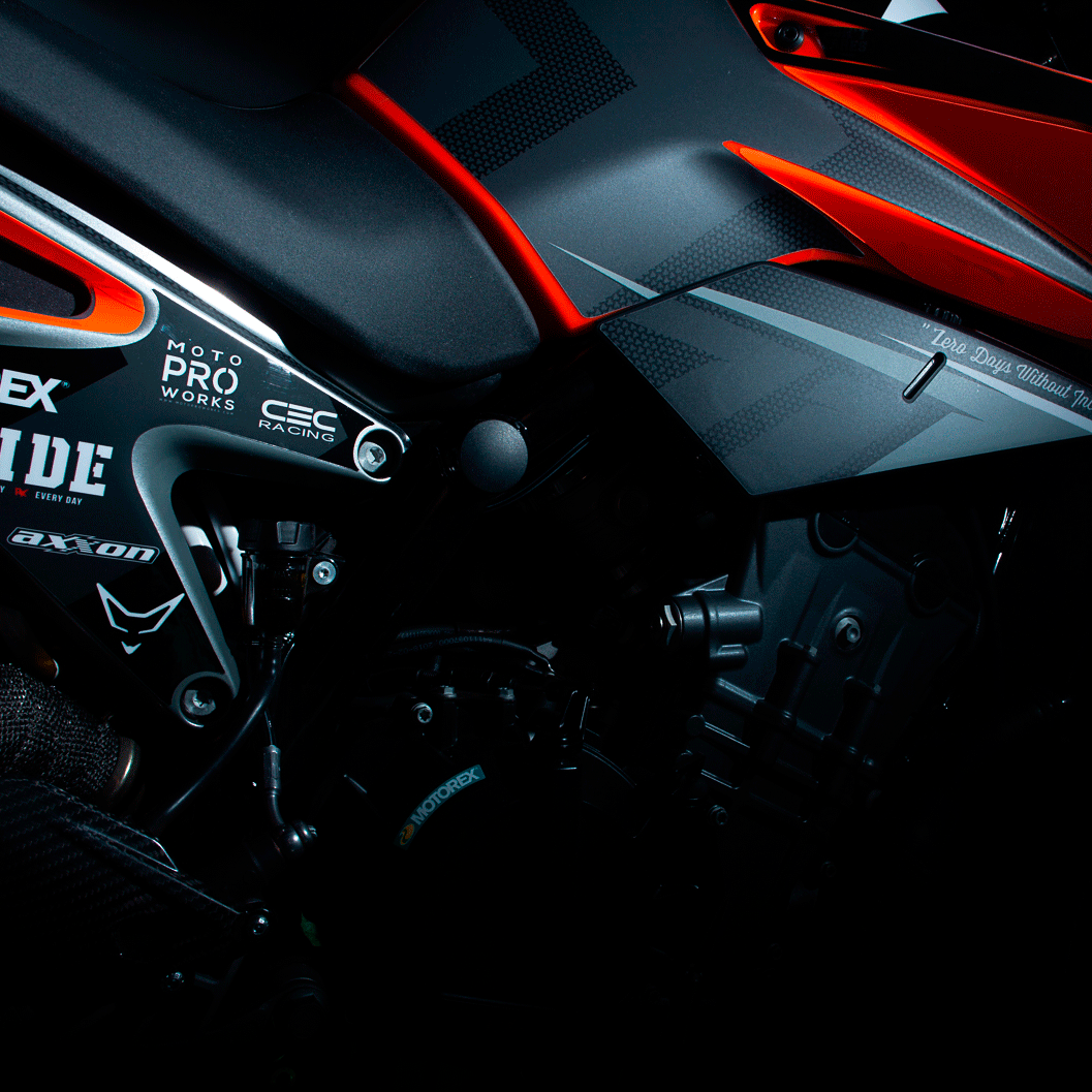 KTM 890 Duke R GRAPHIC KIT - "Rasorblade" (Black/Orange) - MotoProWorks | Decals and Bike Graphic kit