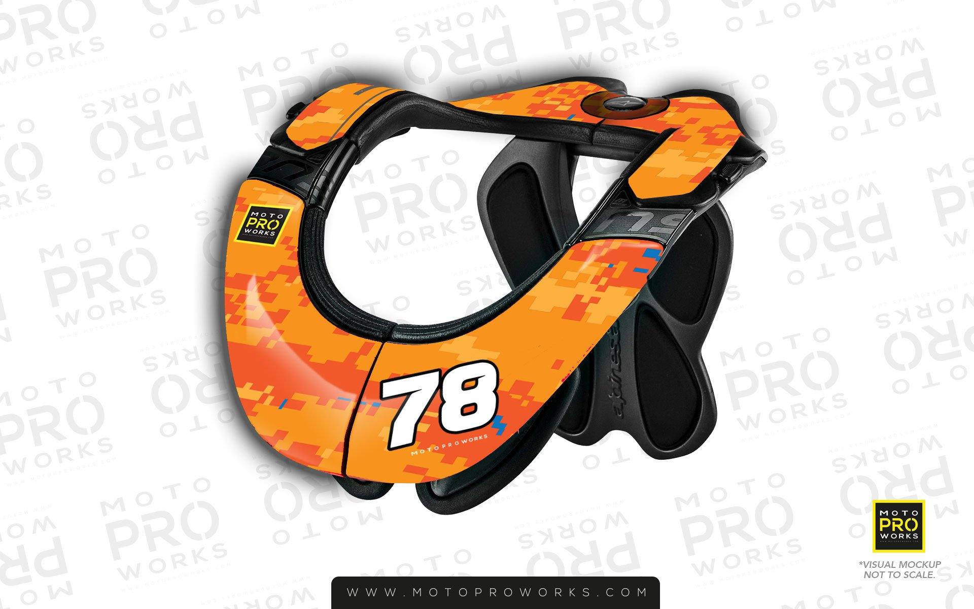 Neck Brace Graphics - Semi-Custom Graphics - MotoProWorks | Decals and Bike Graphic kit