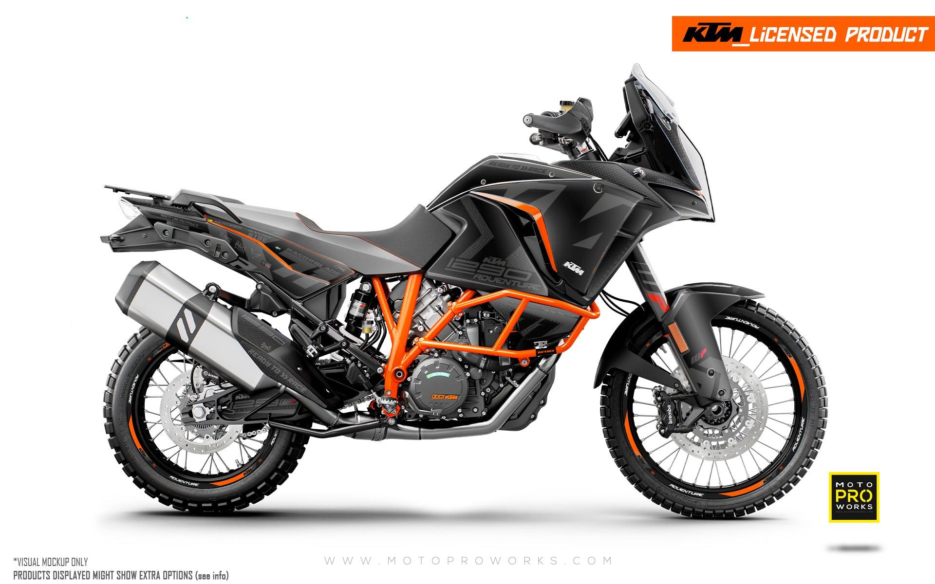 KTM 1290 Super Adventure GRAPHICS - "Rasorblade" (Stealth) - MotoProWorks