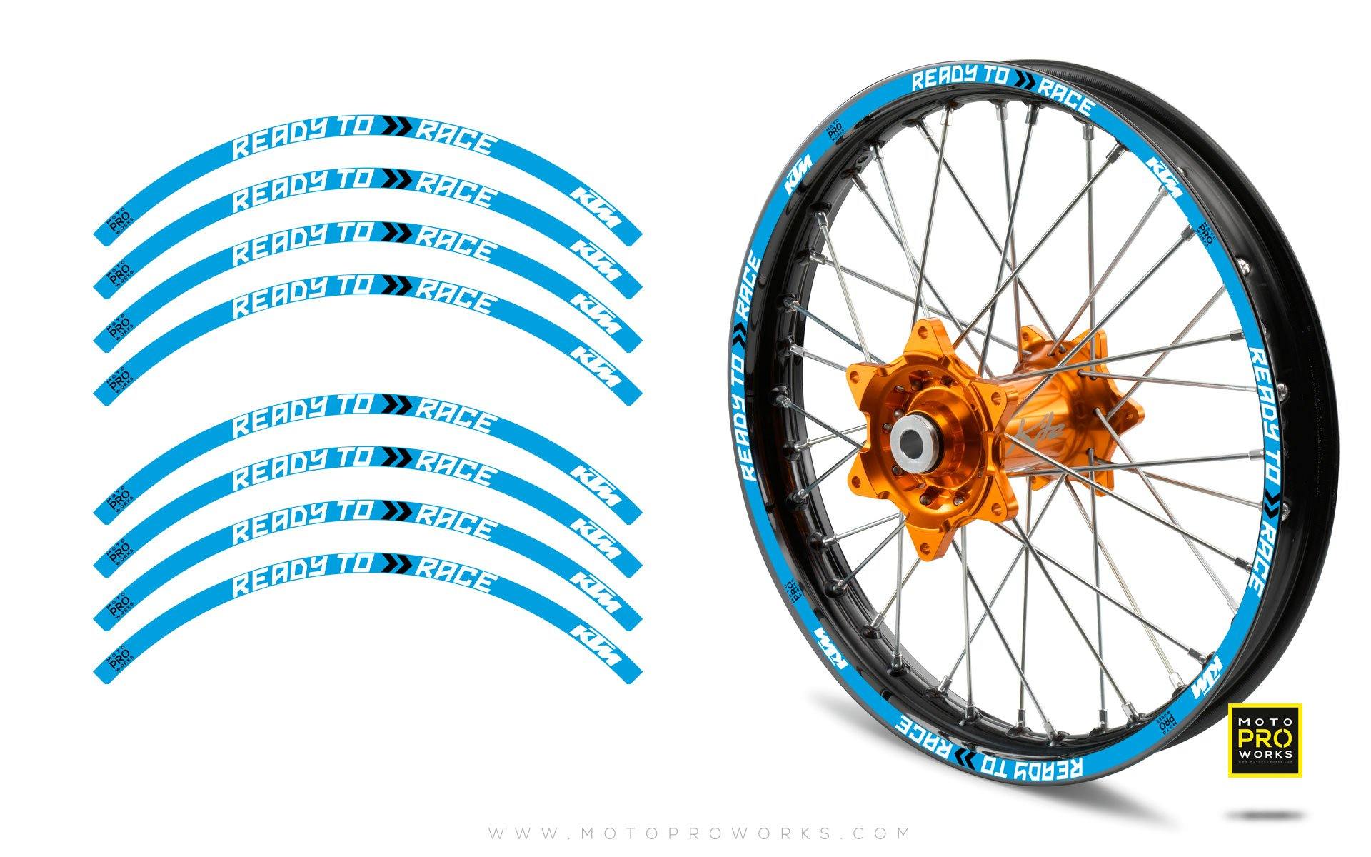 Rim Stripes - KTM "Ready To Race" (Blue) - MotoProWorks | Decals and Bike Graphic kit