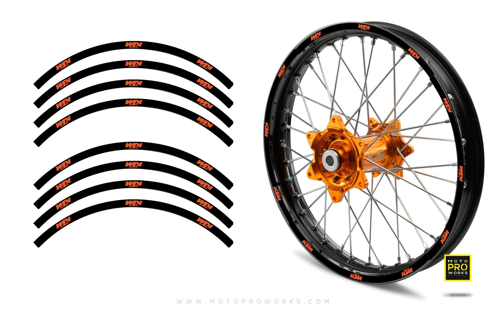 Rim Stripes - "SOLID" KTM (black) - MotoProWorks | Decals and Bike Graphic kit