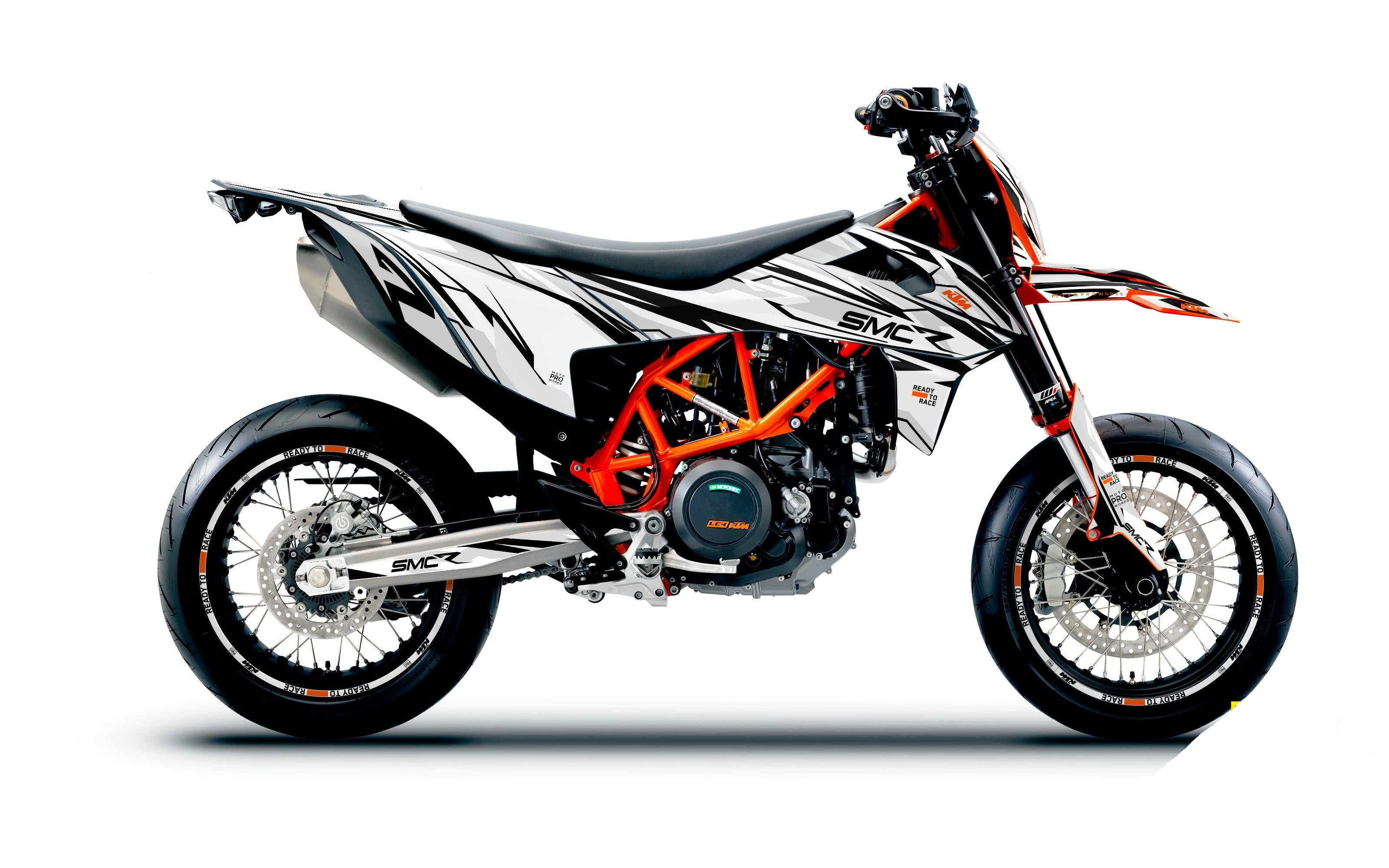 KTM GRAPHICS - 690 SMC-R "Ripple" (White/Black) - MotoProWorks