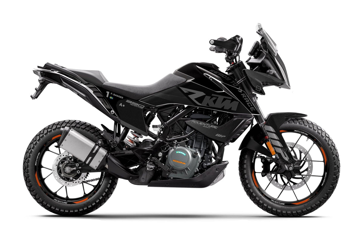 KTM 390 Adventure GRAPHICS - "RR-Tech" (Black) - MotoProWorks