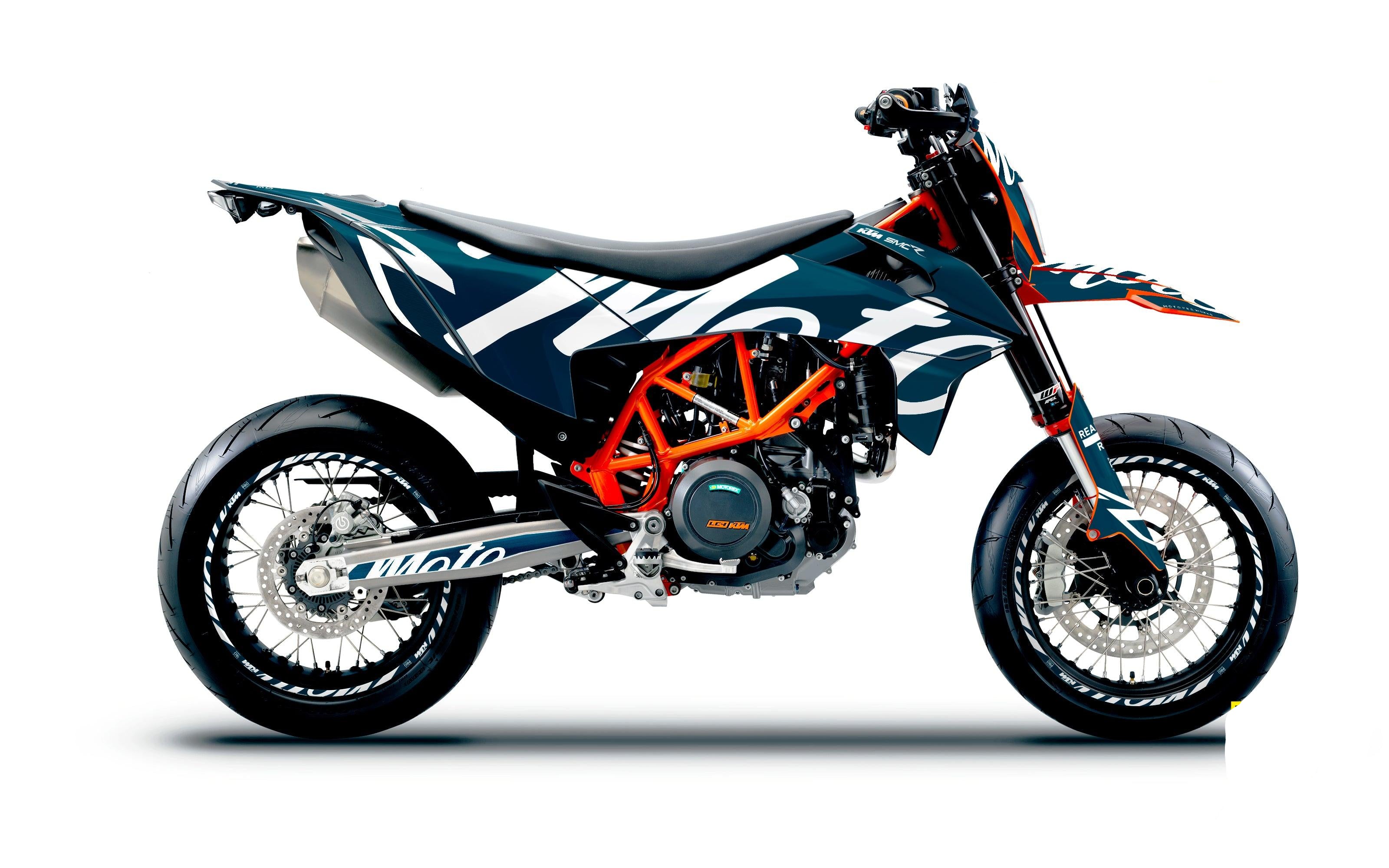 KTM GRAPHICS - 690 SMC-R "Script" (Blue) - MotoProWorks