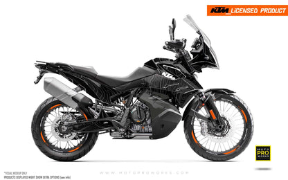 KTM 790/890 Adventure R/S GRAPHICS - "Topography" (Grey/White) - MotoProWorks