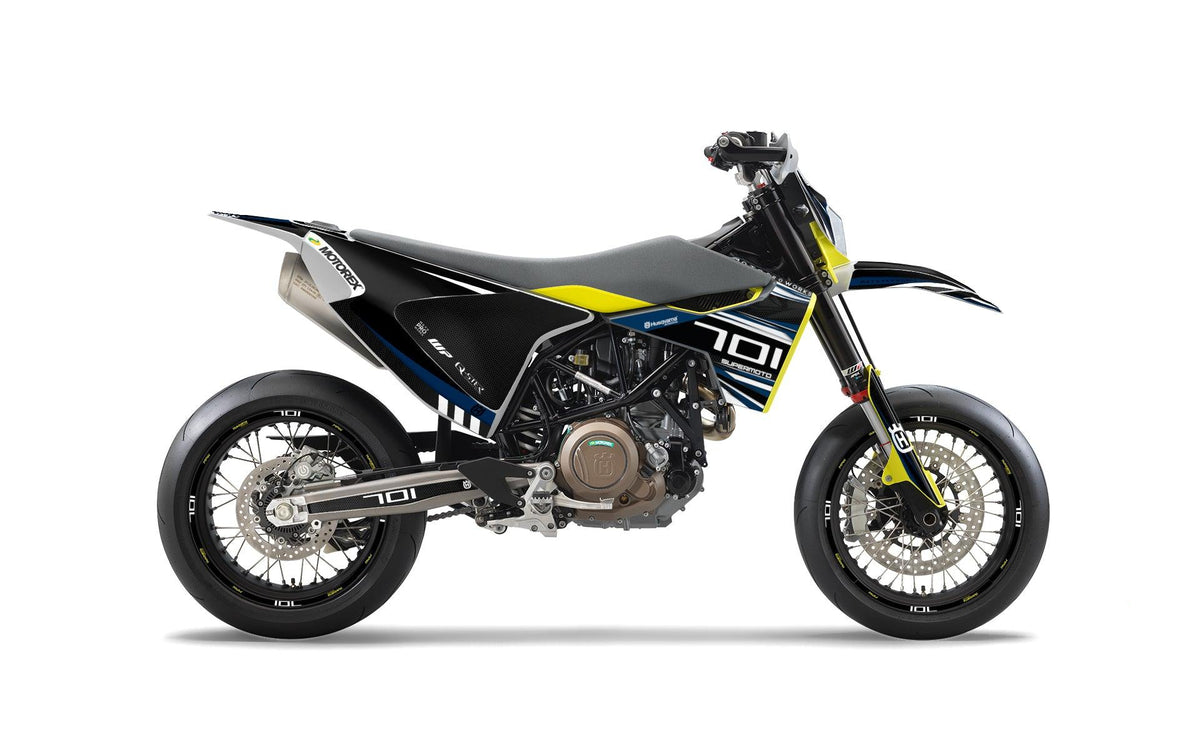 Husqvarna 701 GRAPHICS - "Vortex" (Black/Blue) - MotoProWorks