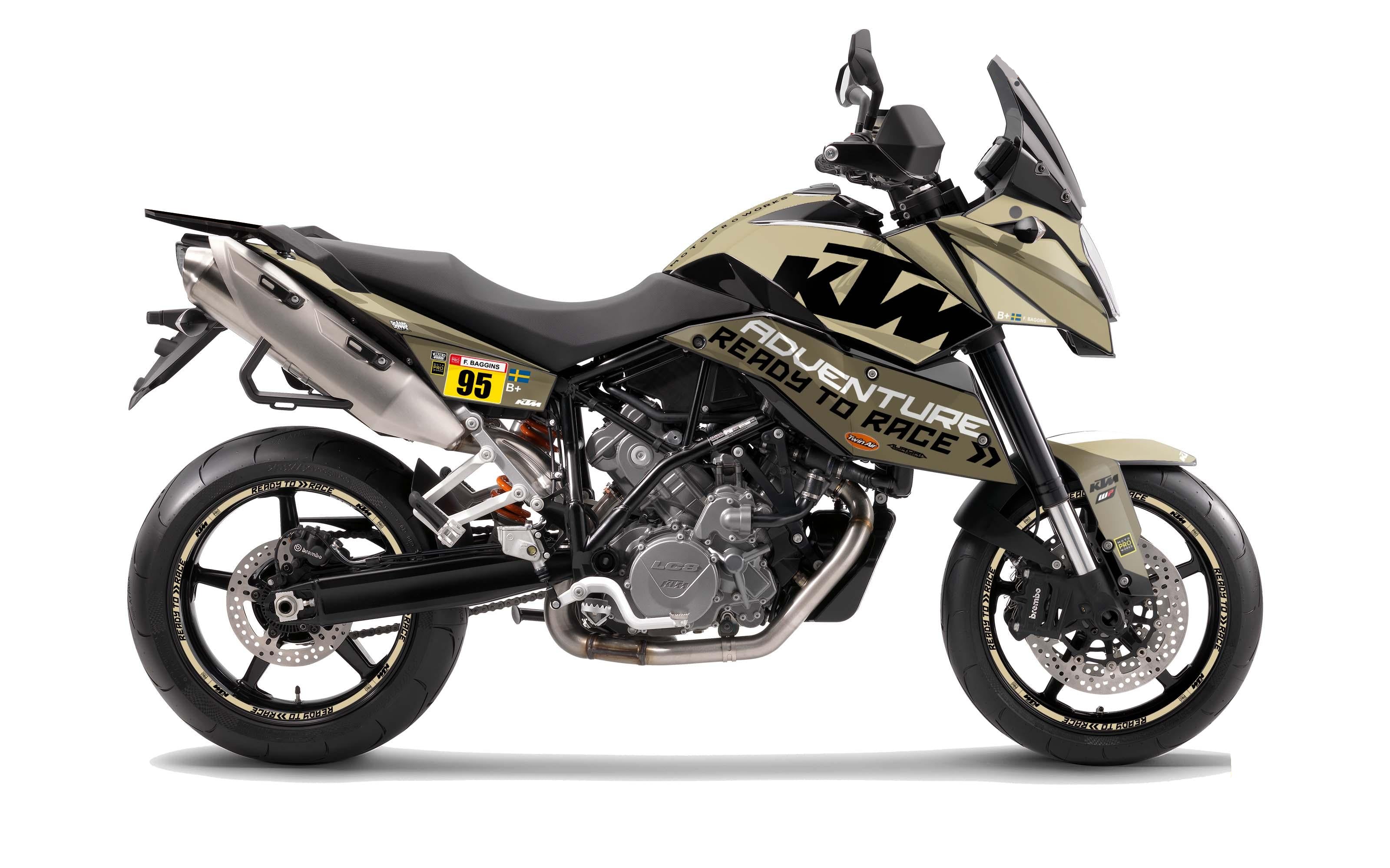 KTM 990 SMT GRAPHICS - "Waypointer" (Sand) - MotoProWorks