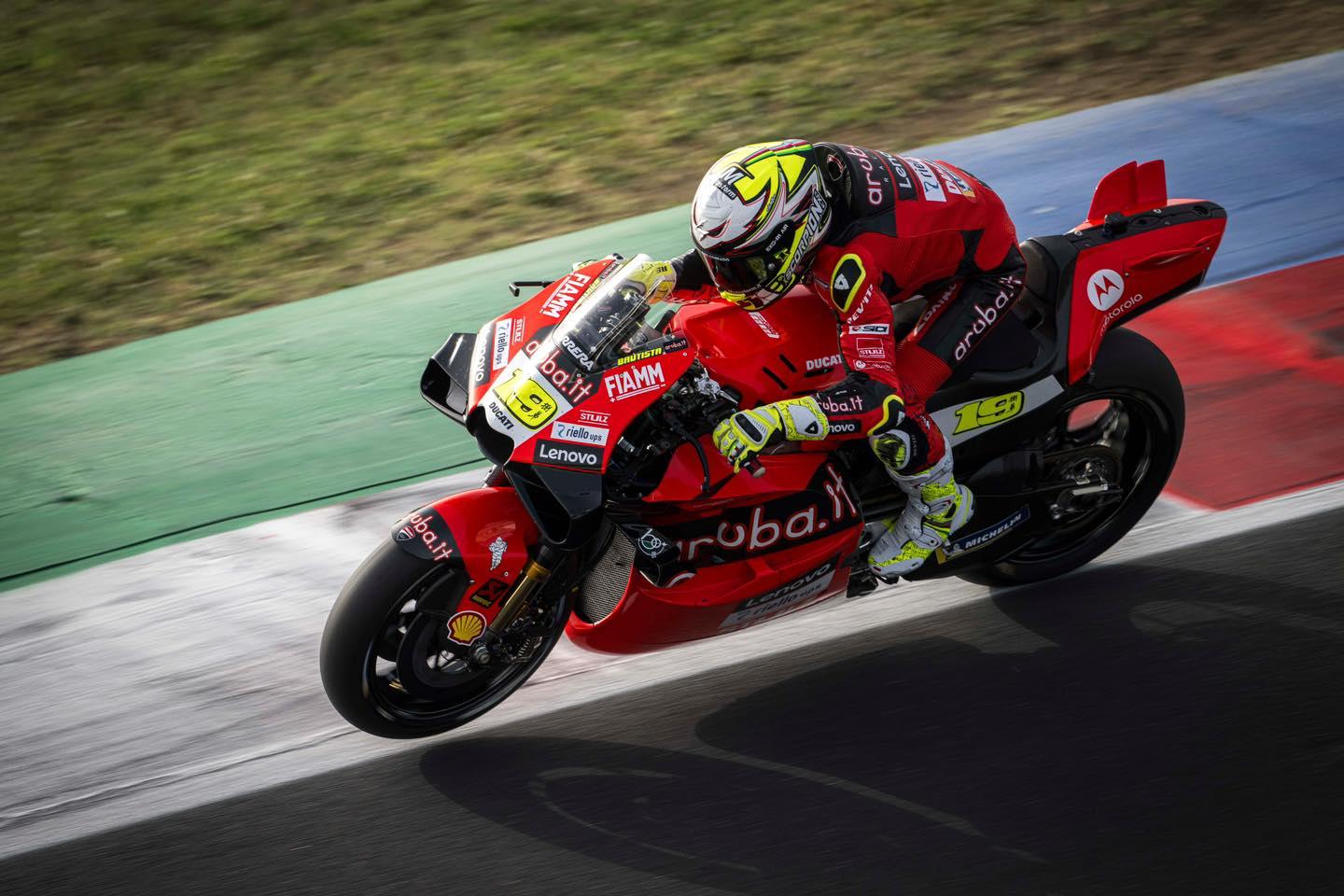 Alvaro Bautista testing for Ducati MotoGP