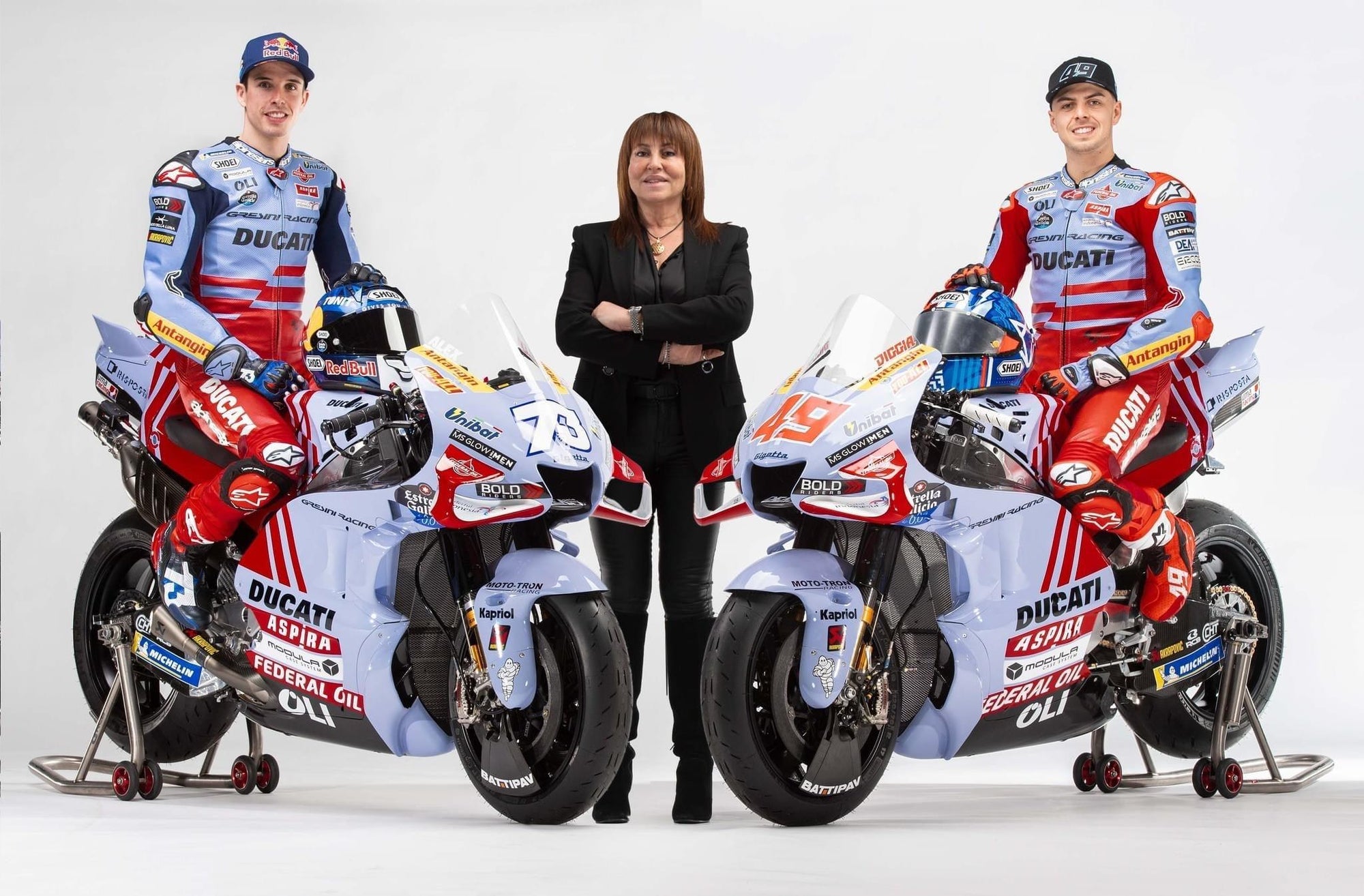 MotoGP team Gresini Racing showing 2023 livery