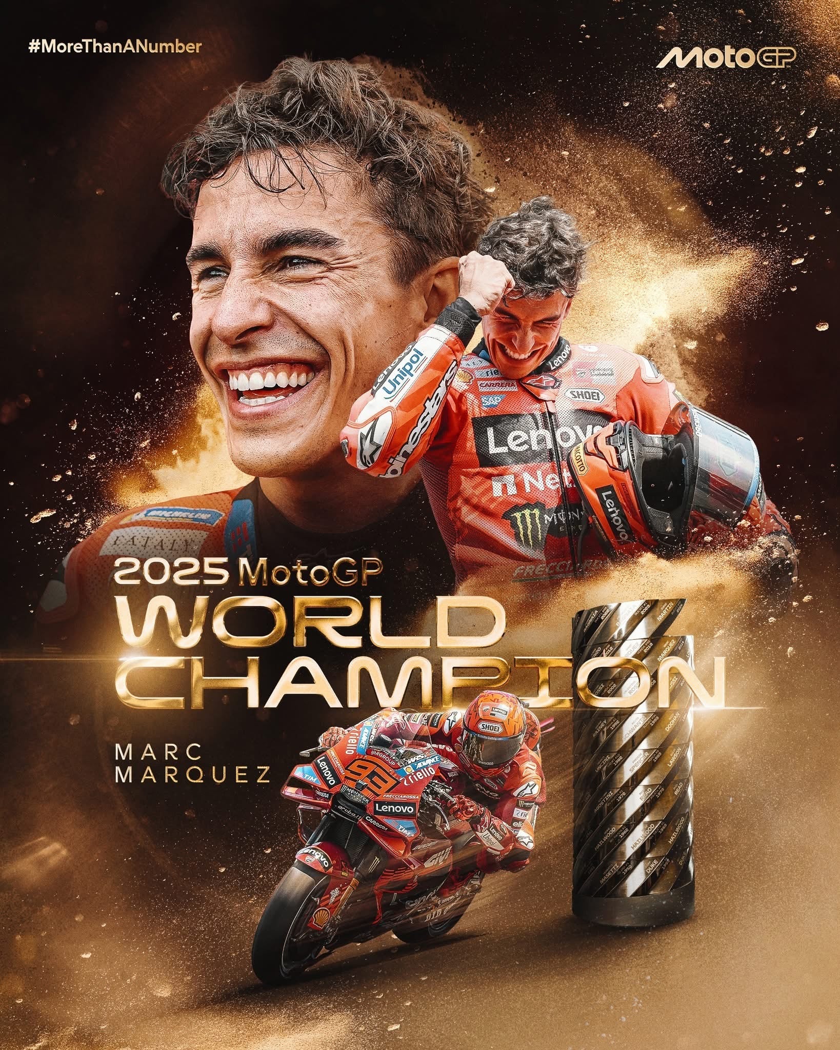 Marc Márquez is the 2025 MotoGP WORLD CHAMPION! 👑
