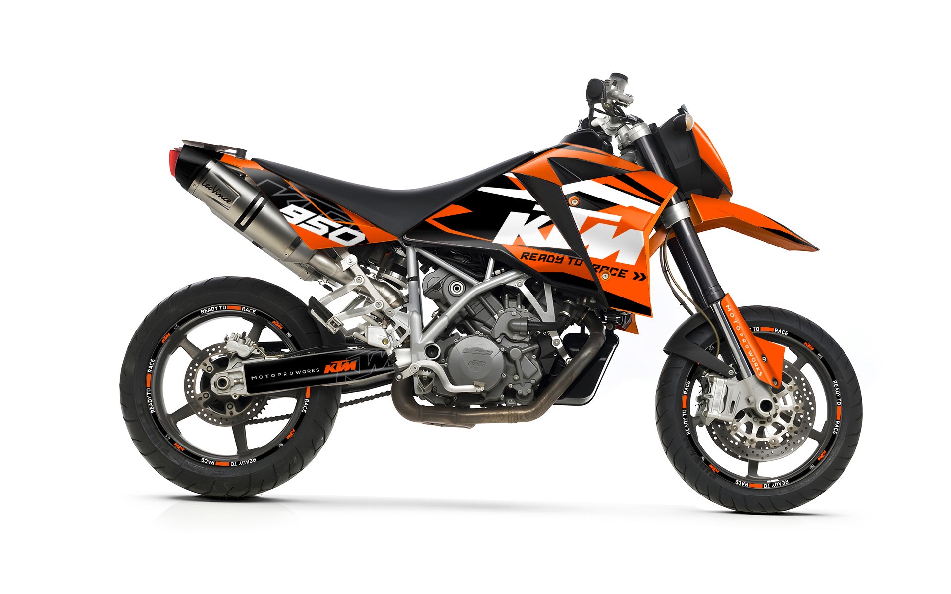 KTM 950 SM GRAPHICS - "Abstrakt" (Orange/Black)
