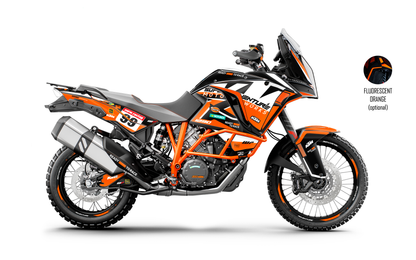KTM 1290 Super Adventure GRAPHICS - "Atlantic" (Black/Orange) - MotoProWorks
